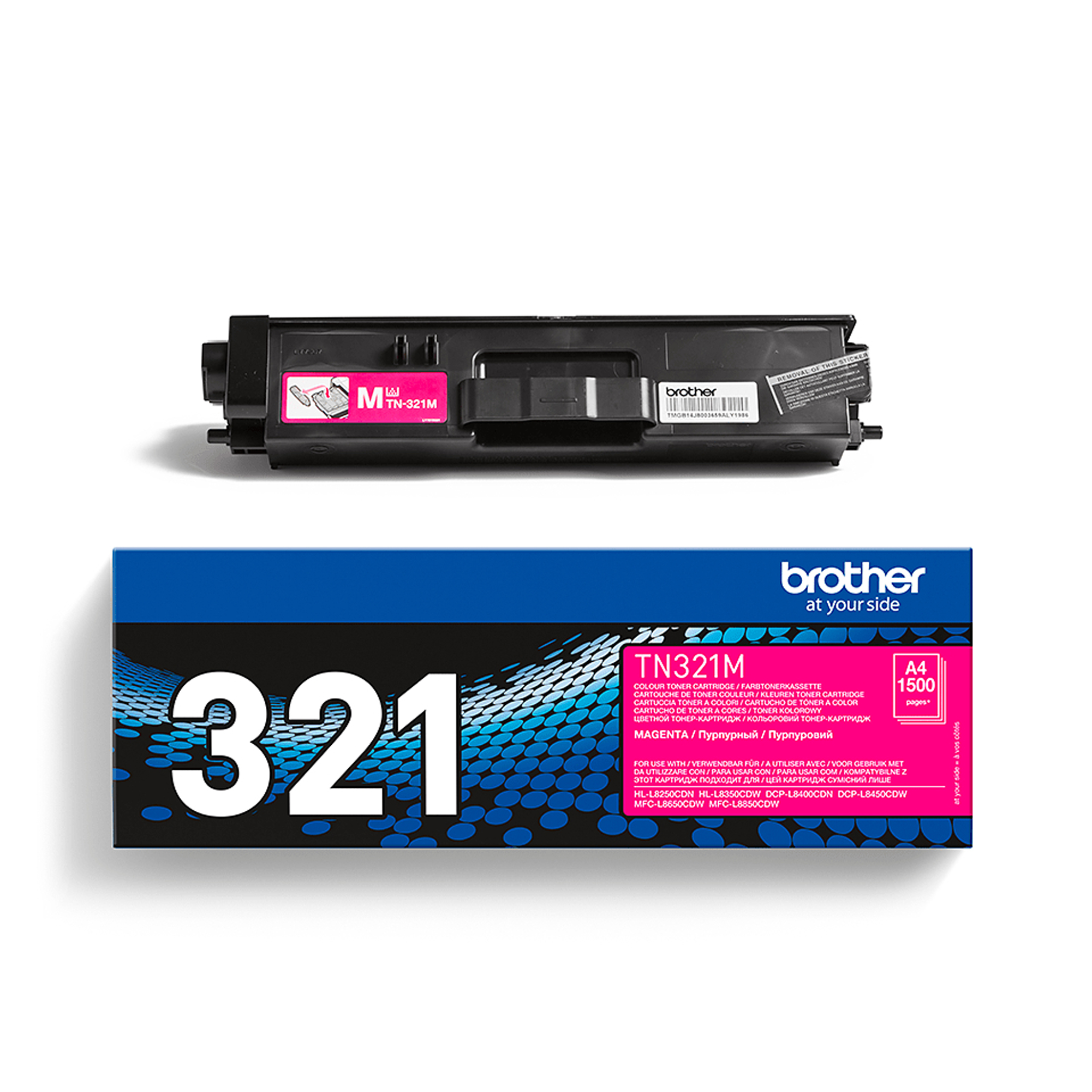 Brother TN321M - Magenta - originale - cartuccia toner - per Brother DCP-L8400, DCP-L8450, HL-L8250, HL-L8350, MFC-L8650, MFC-L8850