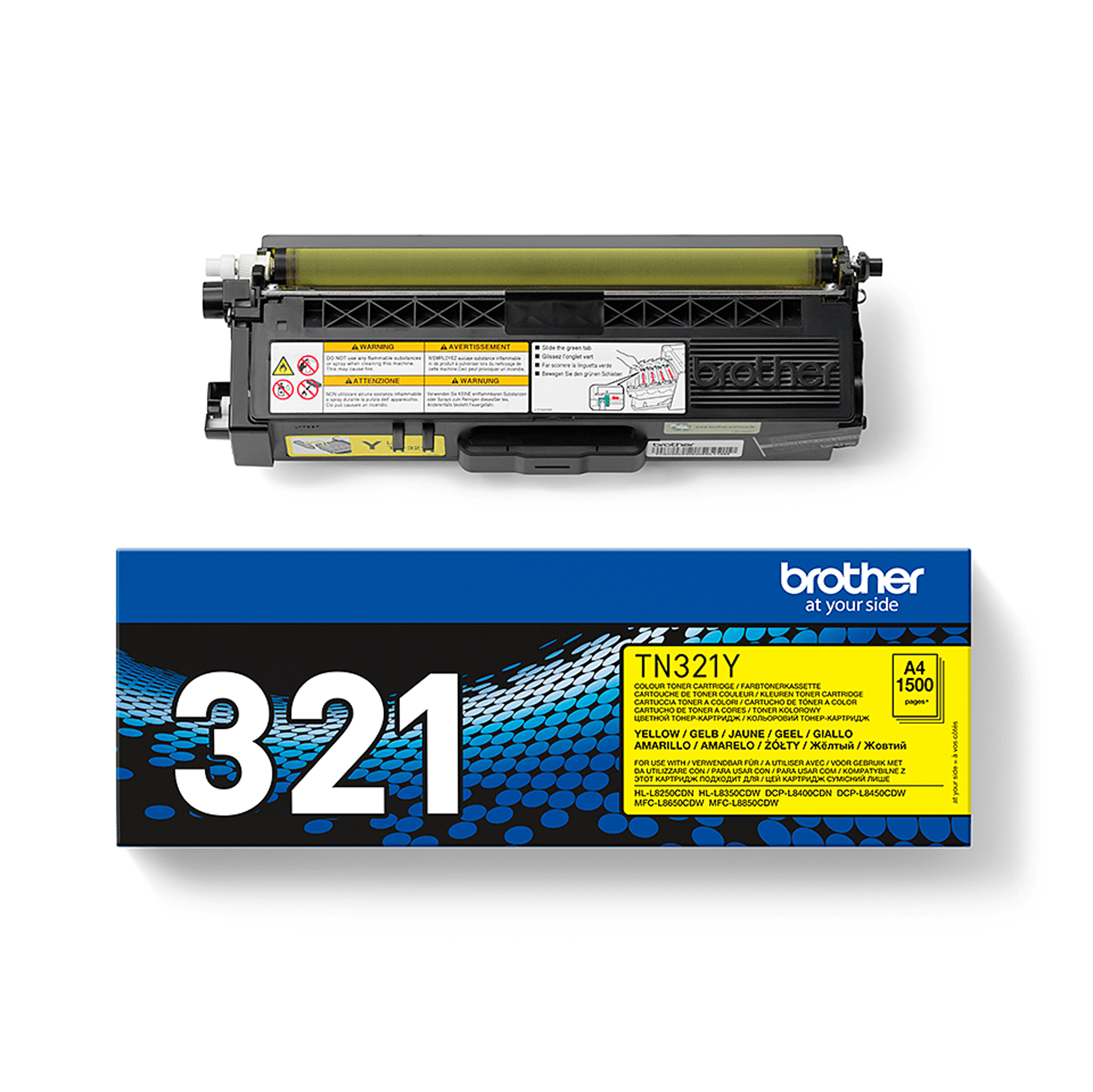 Brother TN321Y - Giallo - originale - cartuccia toner - per Brother DCP-L8400, DCP-L8450, HL-L8250, HL-L8350, MFC-L8650, MFC-L8850