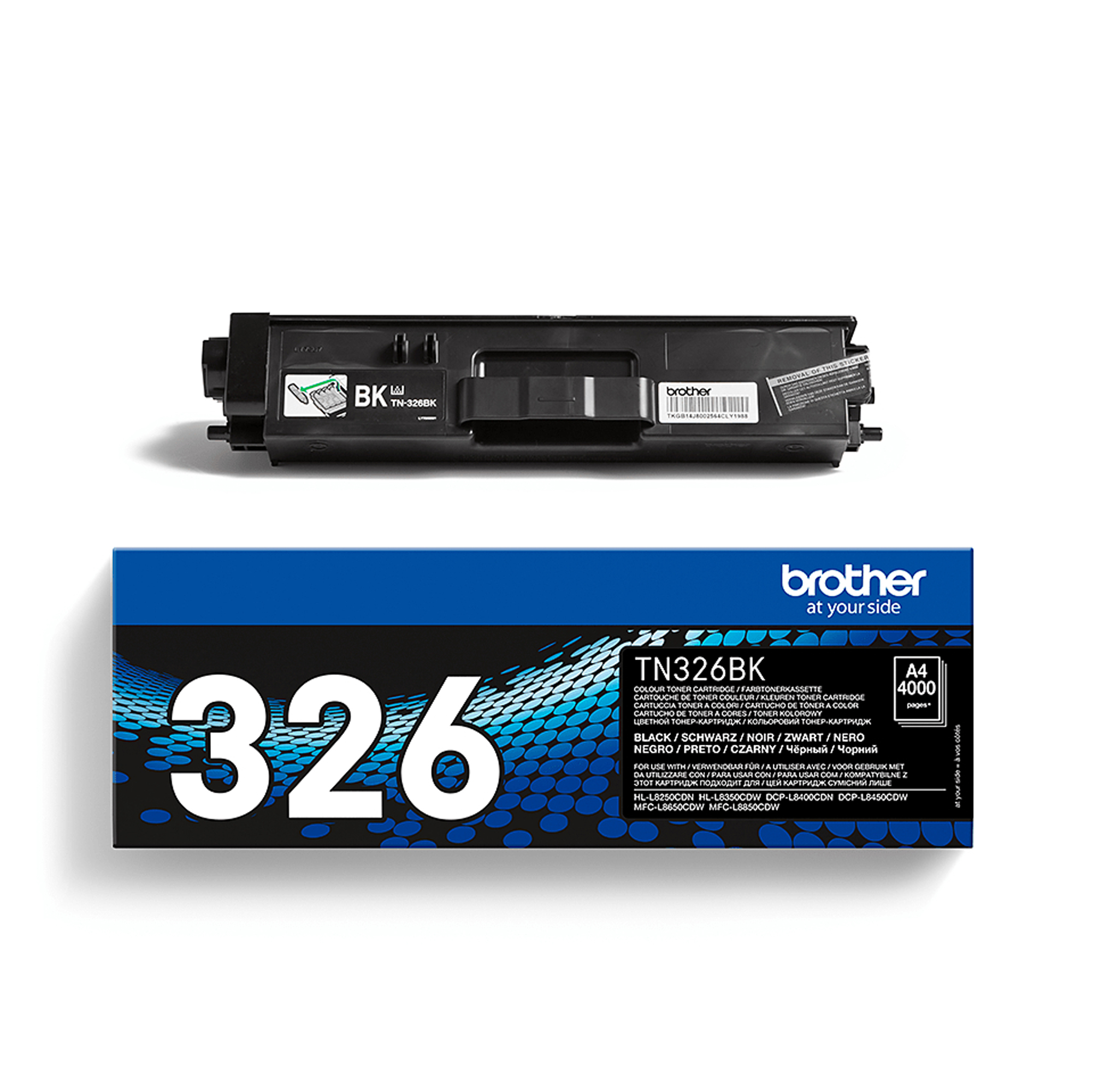 Brother TN326BK - Nero - originale - cartuccia toner - per Brother DCP-L8400, DCP-L8450, HL-L8250, HL-L8350, MFC-L8650, MFC-L8850