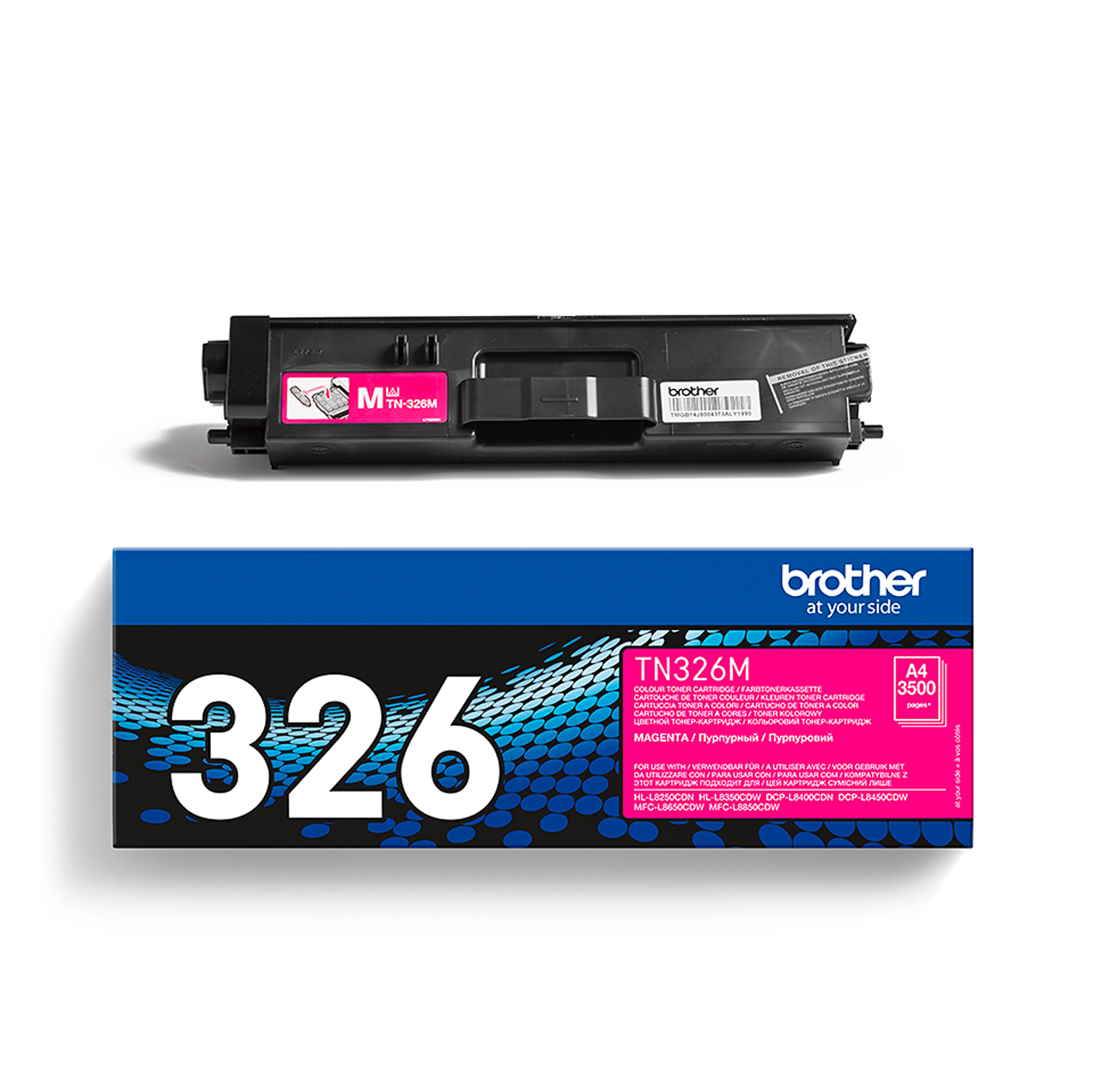Brother TN326M - Magenta - originale - cartuccia toner - per Brother DCP-L8400, DCP-L8450, HL-L8250, HL-L8350, MFC-L8650, MFC-L8850