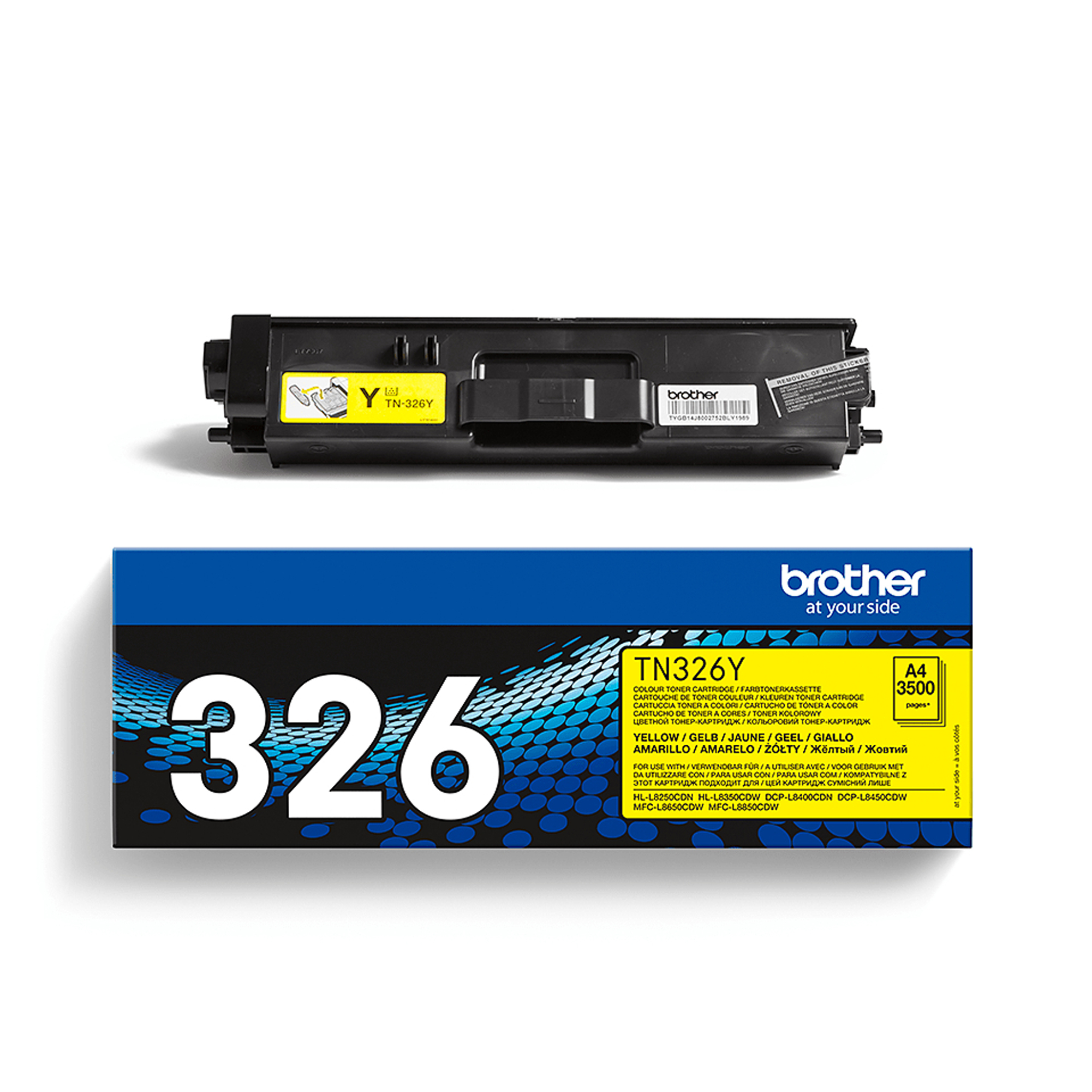 Brother TN326Y - Giallo - originale - cartuccia toner - per Brother DCP-L8400, DCP-L8450, HL-L8250, HL-L8350, MFC-L8650, MFC-L8850