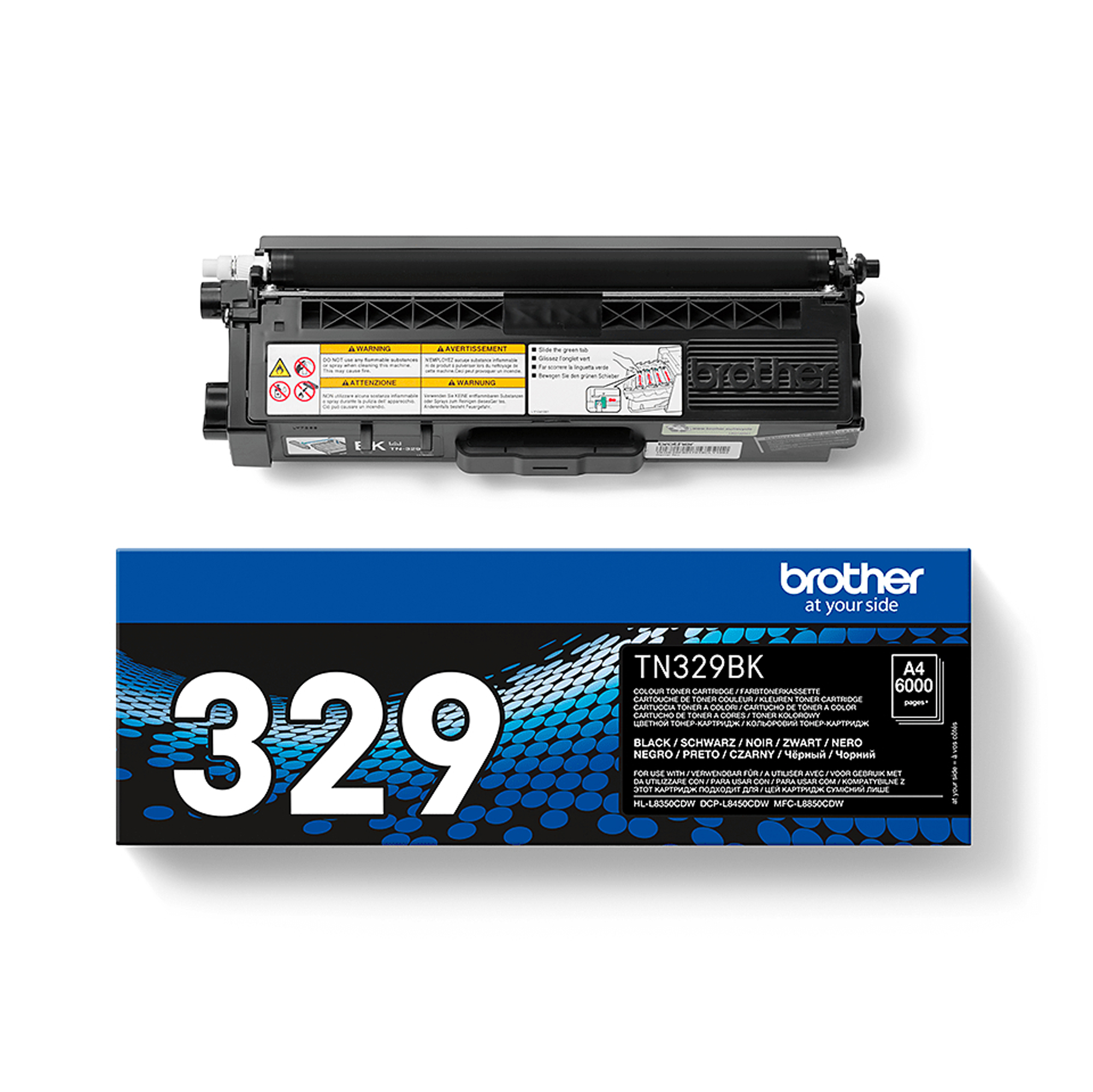 Brother TN329BK - Nero - originale - cartuccia toner - per Brother DCP-L8450CDW, HL-L8350CDW, HL-L8350CDWT, MFC-L8850CDW