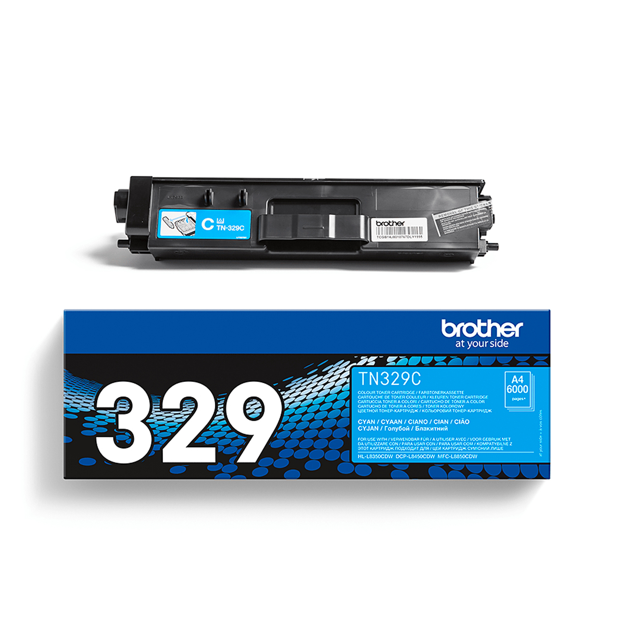 Brother TN329C - Ciano - originale - cartuccia toner - per Brother DCP-L8450CDW, HL-L8350CDW, HL-L8350CDWT, MFC-L8850CDW