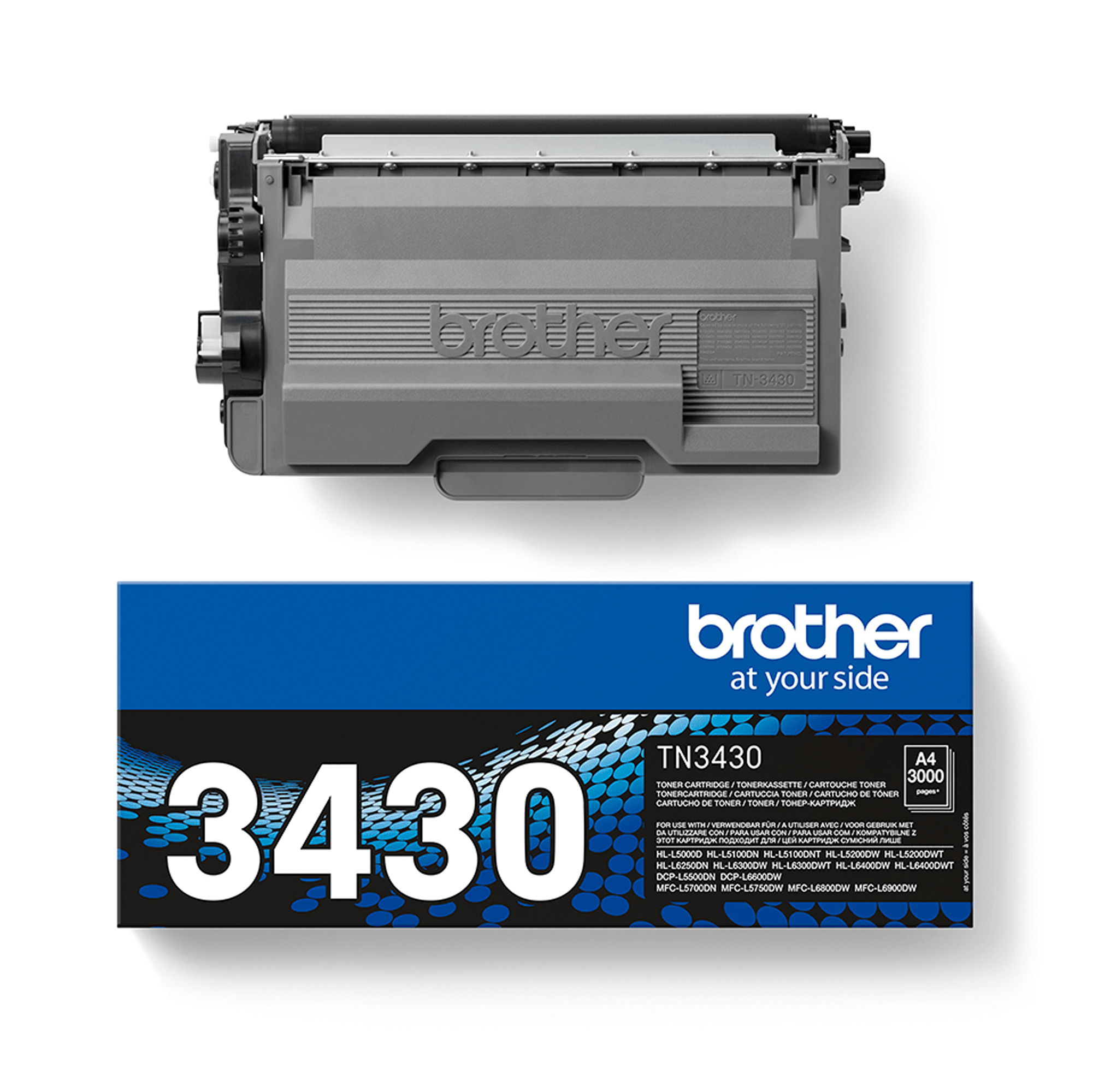 Brother TN3430 - Nero - originale - cartuccia toner - per Brother HL-L5000, L5050, L5100, L5200, L6450, MFC-L5700, L5750, L6800, L6900, L6950, L6970