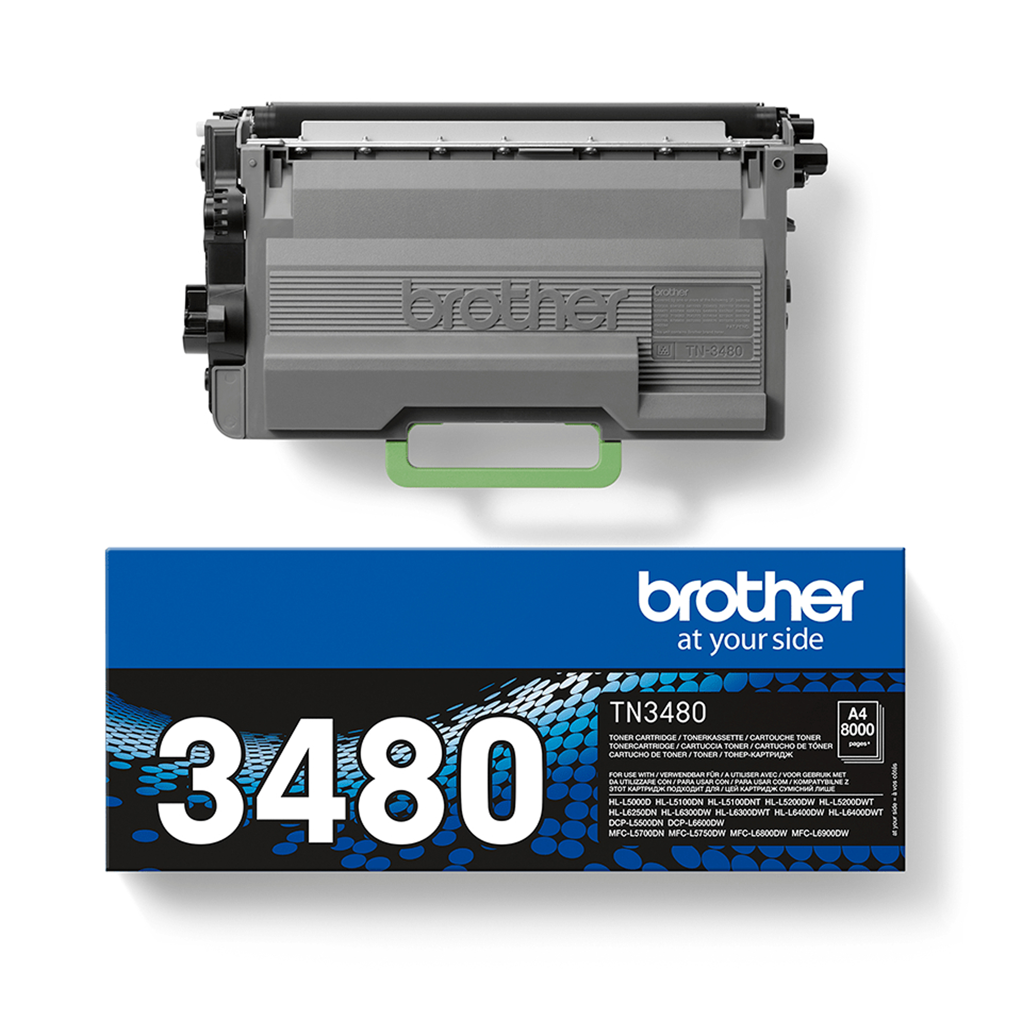 Brother TN3480 - Alta resa - nero - originale - cartuccia toner - per Brother HL-L5000, L5100, L5200, L6200, L6300, L6450, MFC-L5700, L6800, L6900, L6950, L6970