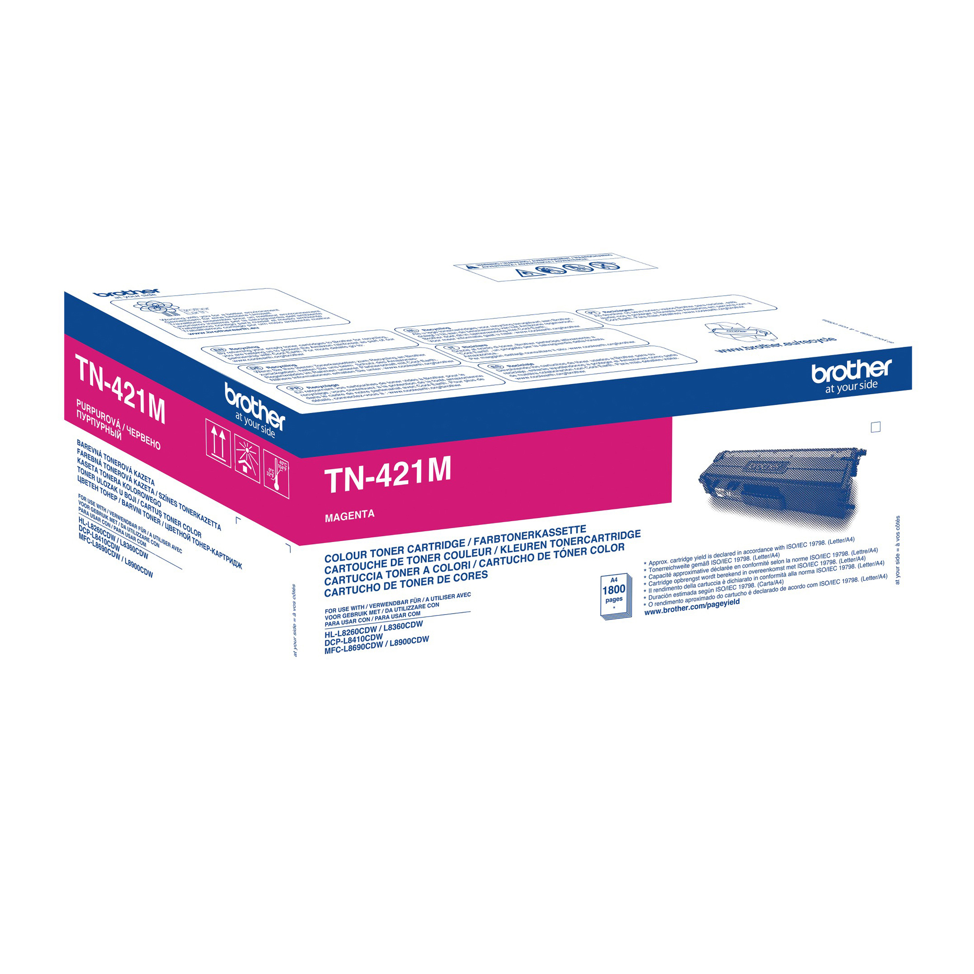 Brother TN421M - Magenta - originale - cartuccia toner - per Brother DCP-L8410, HL-L8260, HL-L8360, MFC-L8690, MFC-L8900