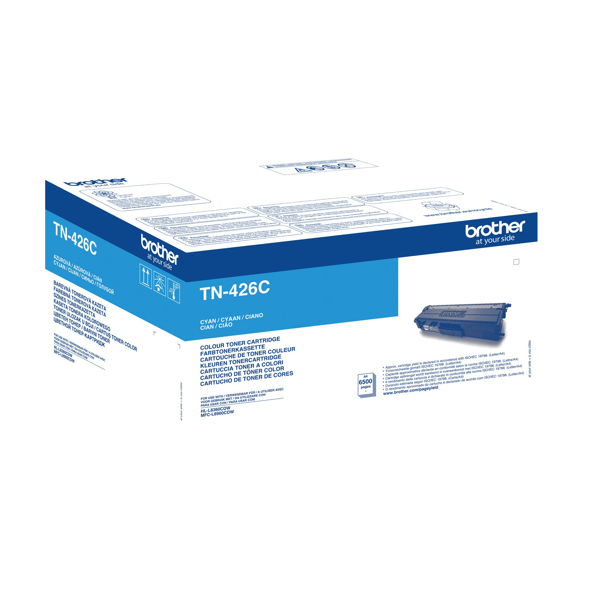 Brother TN426C - Super Jumbo - ciano - originale - cartuccia toner - per Brother HL-L8360CDW, MFC-L8900CDW