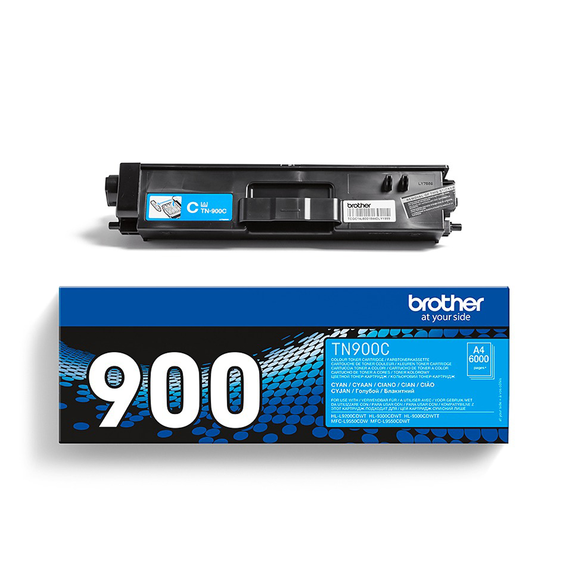 Brother TN900C - Ciano - originale - cartuccia toner - per Brother HL-L9200CDWT, HL-L9300CDWT, HL-L9300CDWTT, MFC-L9550CDW, MFC-L9550CDWT