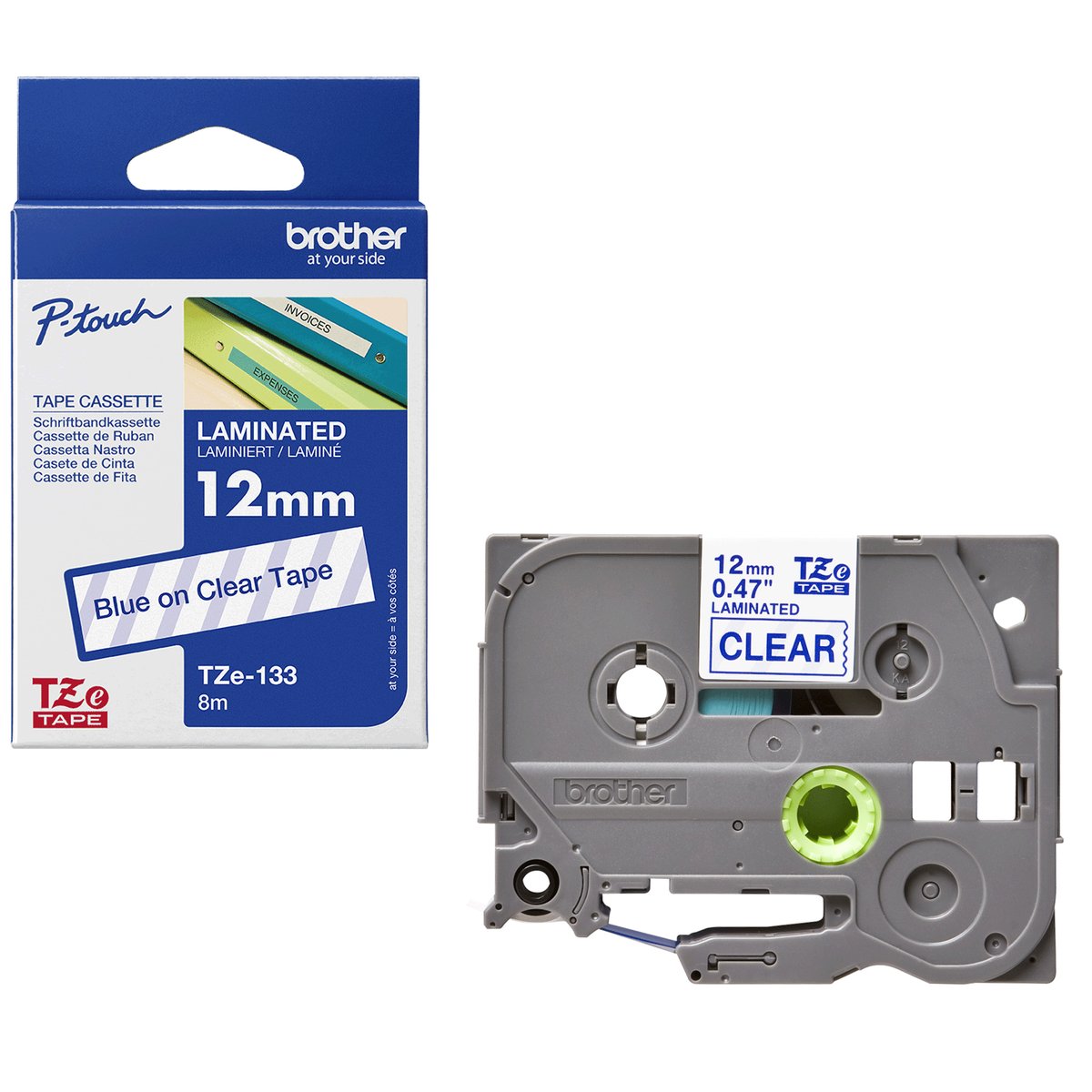 Brother - Nastro - Blu/Trasparente - TZE133 - …