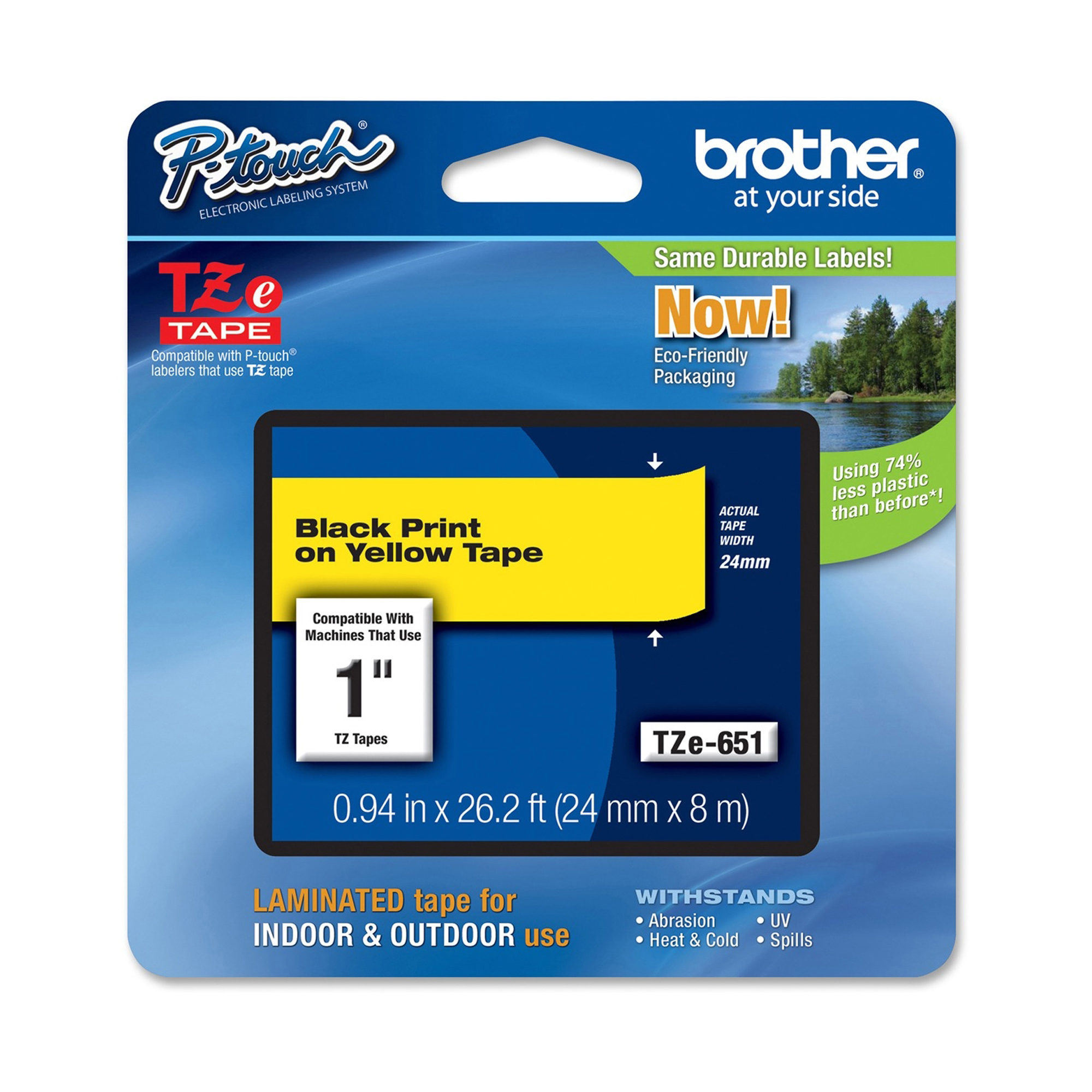Brother - Nastro - Nero/Giallo - TZE651 - …