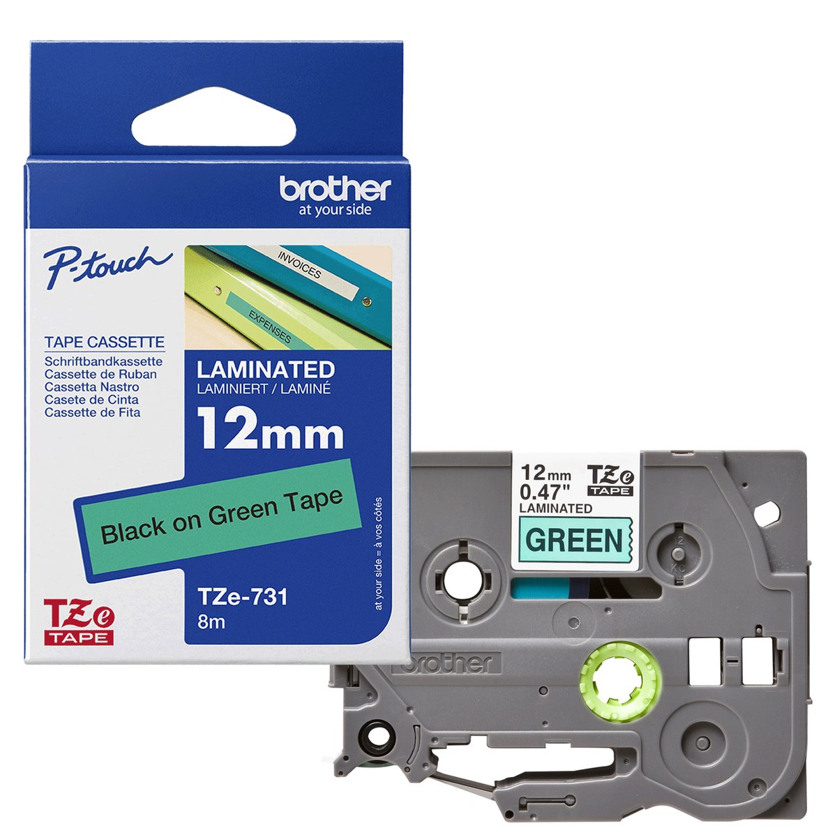 Brother - Nastro - Nero/Verde - TZE731 - …