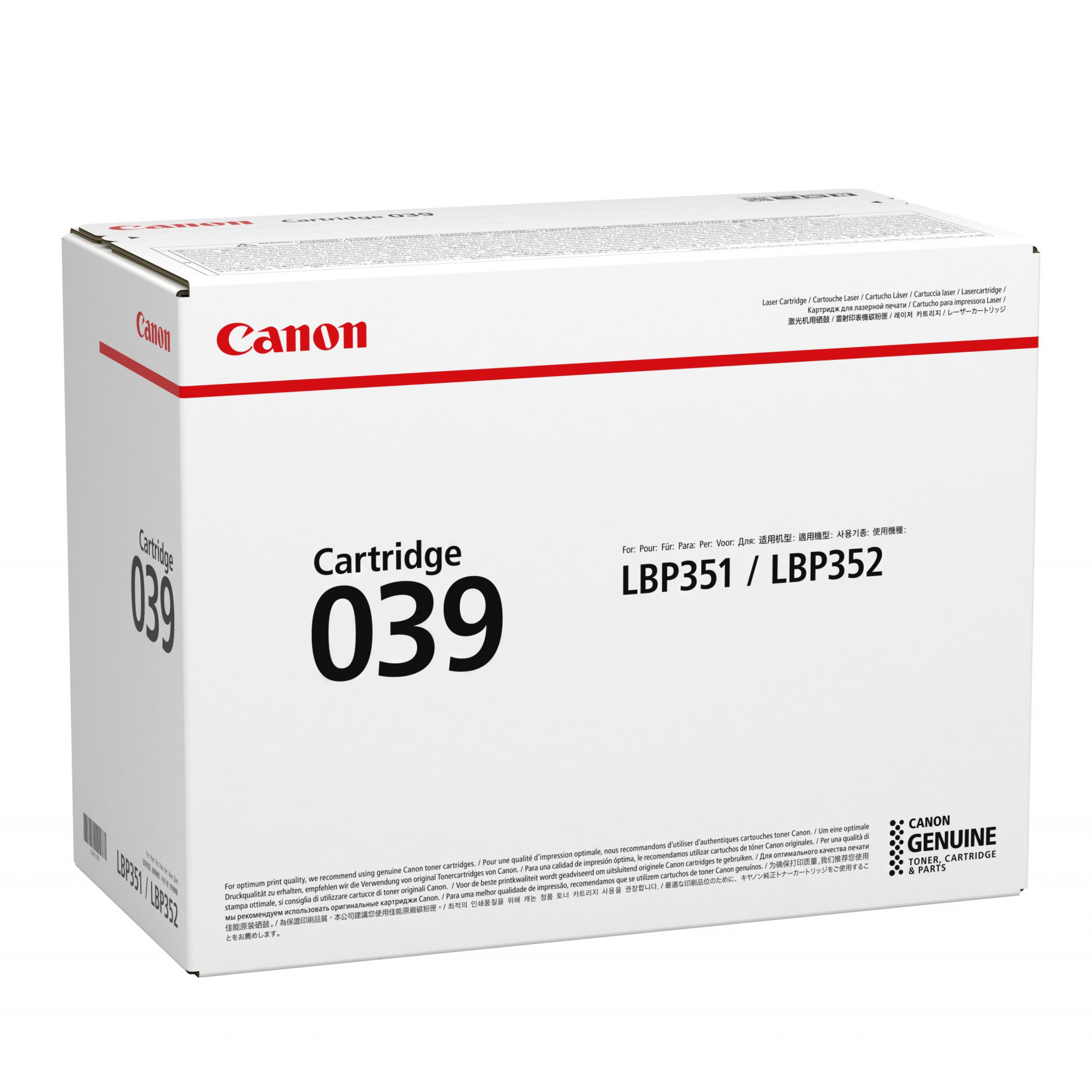 Canon 039 - Nero - originale - cartuccia toner - per imageCLASS LBP351dn, LBP351x, LBP352dn, LBP352x; i-SENSYS LBP351x, LBP352x; Satera LBP351i
