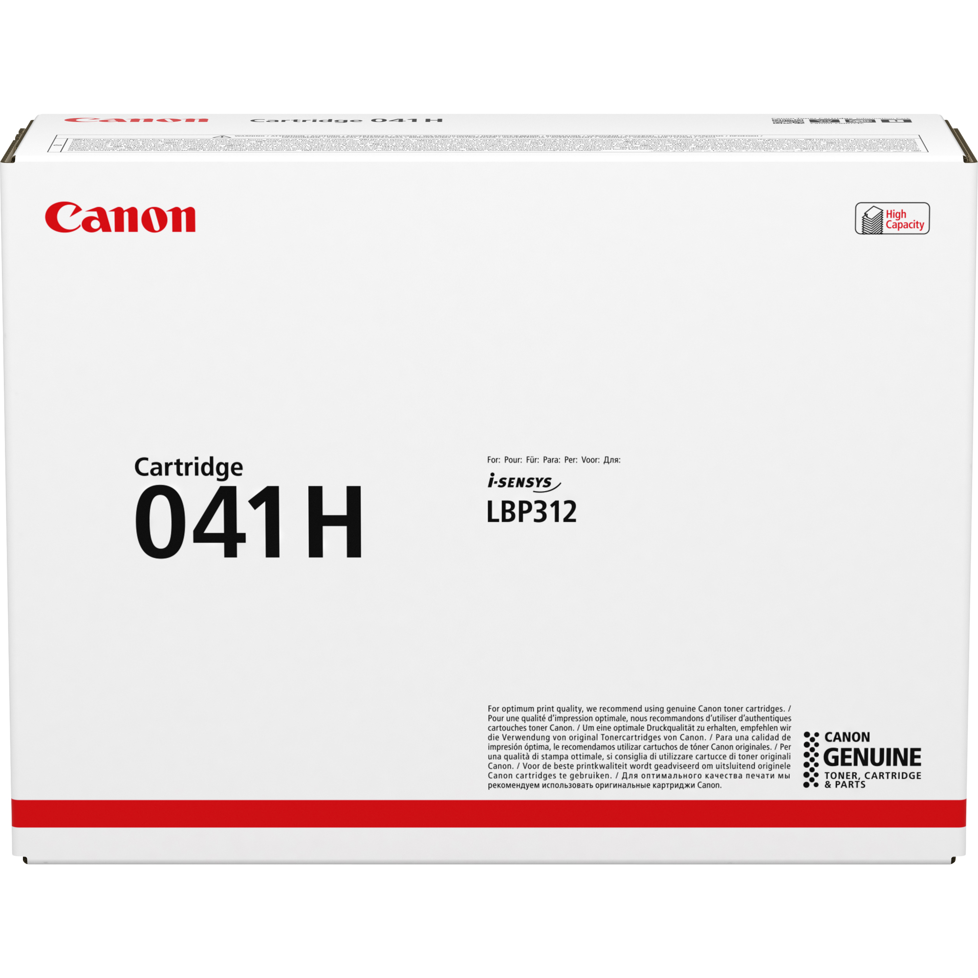 Canon 041 H - Alta resa - nero - originale - cartuccia toner - per imageCLASS LBP312dn, LBP312x, MF525dw, MF525x; i-SENSYS LBP312x, MF522x, MF525x