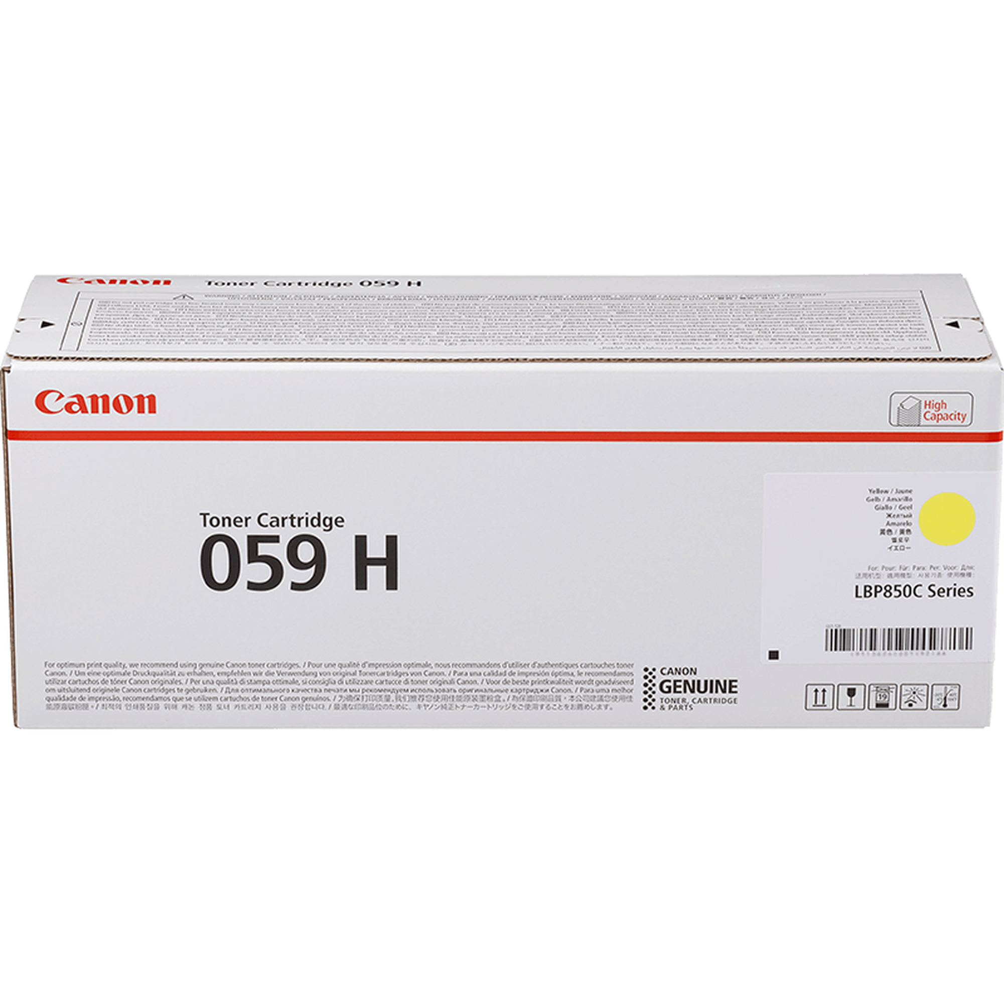Canon 059 H - Alta capienza - giallo - originale - cartuccia toner - per i-SENSYS LBP852Cx; Satera LBP851C, LBP852Ci