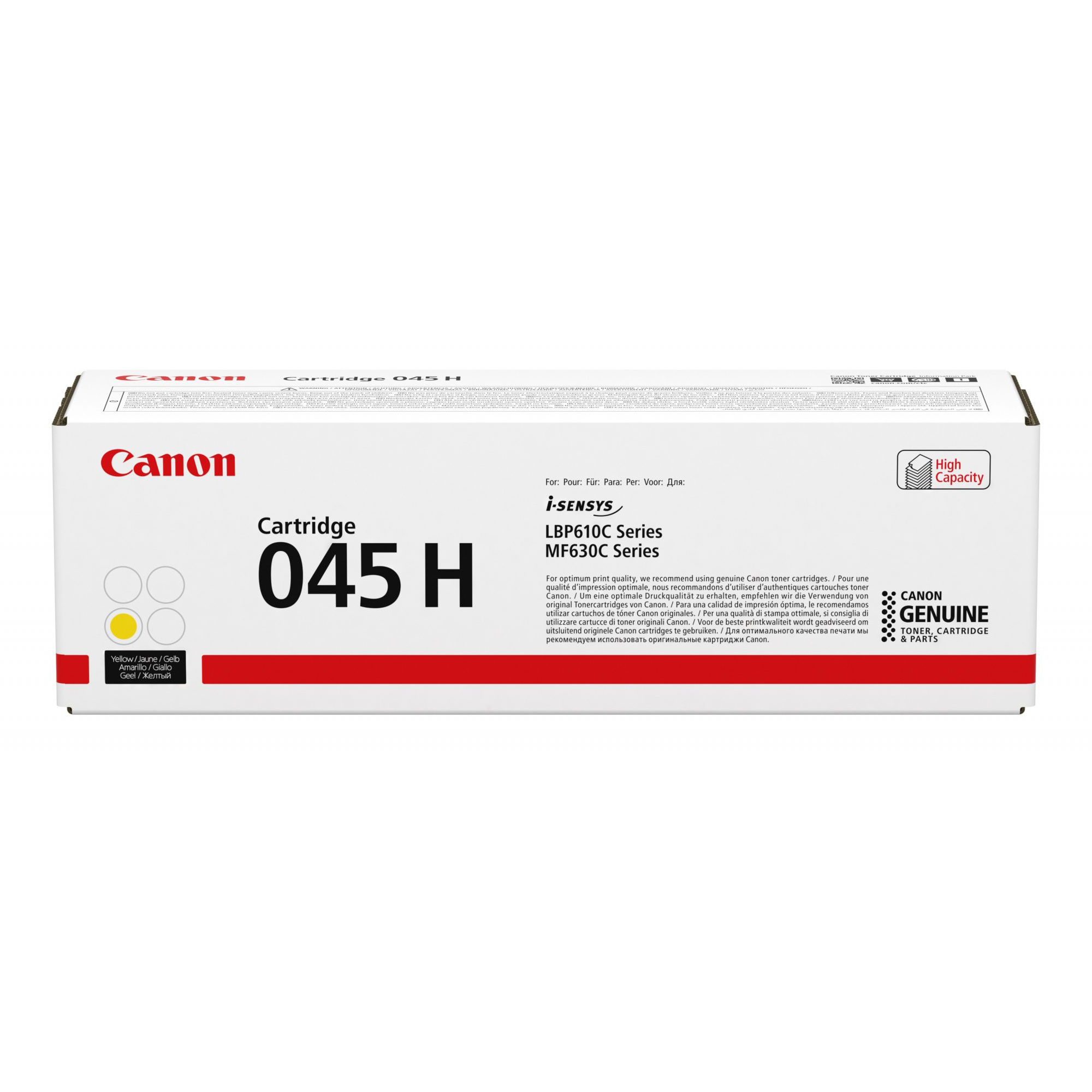 Canon 045 H - Alta capienza - giallo - originale - cartuccia toner - per ImageCLASS LBP612Cdw, MF632Cdw, MF634Cdw