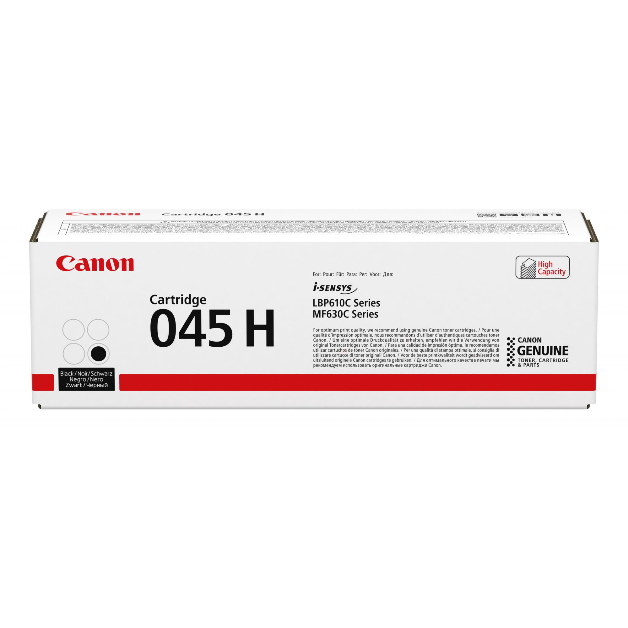 Canon 045 H - Alta capienza - nero - originale - cartuccia toner - per ImageCLASS LBP612Cdw, MF632Cdw, MF634Cdw