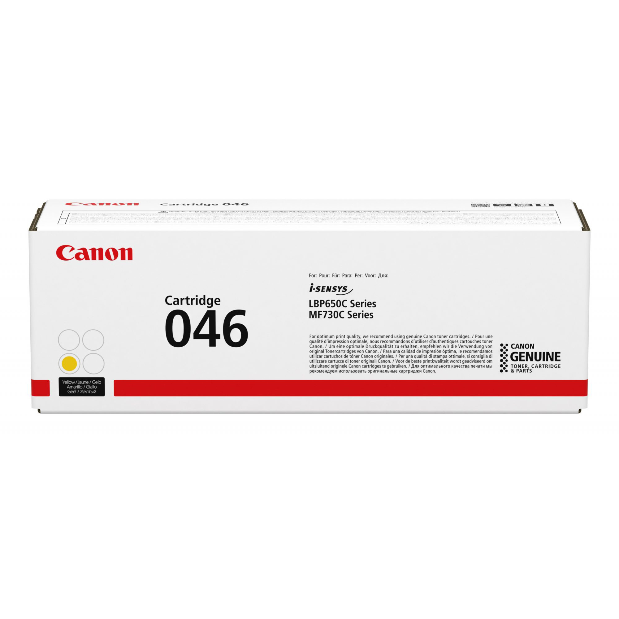 Canon 046 - Giallo - originale - cartuccia toner - per imageCLASS LBP654, MF731, MF735; i-SENSYS LBP653, LBP654, MF732, MF734, MF735