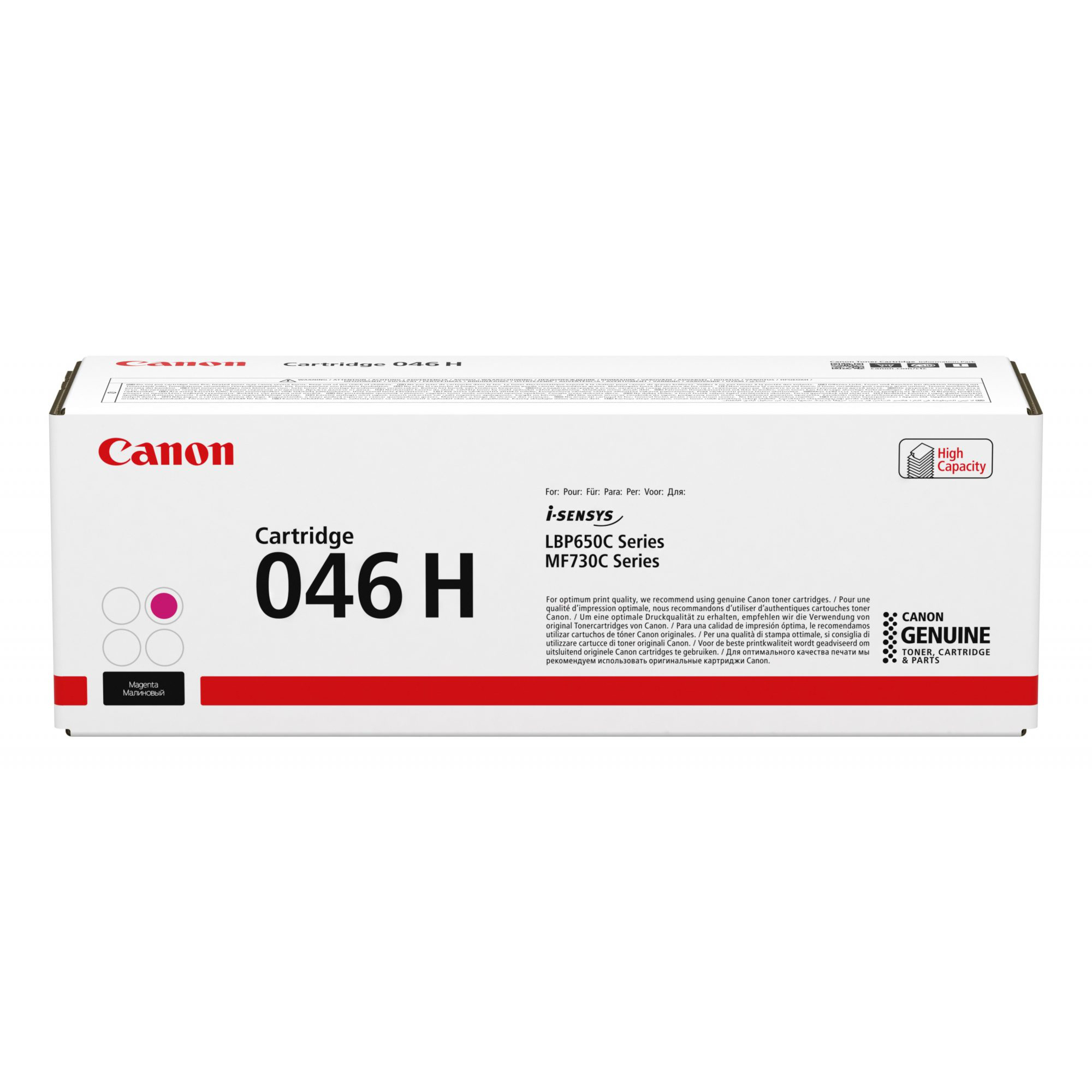 Canon 046 H - Alta capienza - magenta - originale - cartuccia toner - per ImageCLASS LBP654, MF731, MF733, MF735; i-SENSYS LBP653, LBP654, MF732, MF734, MF735