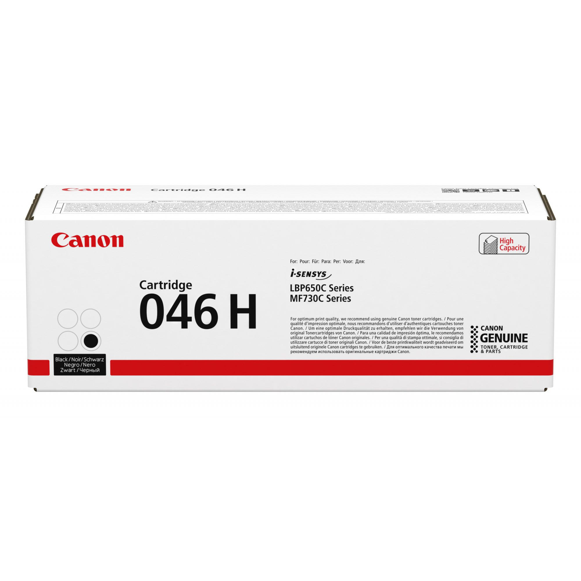 Canon 046 H - Alta capienza - nero - originale - cartuccia toner - per ImageCLASS LBP654, MF731, MF733, MF735; i-SENSYS LBP653, LBP654, MF732, MF734, MF735