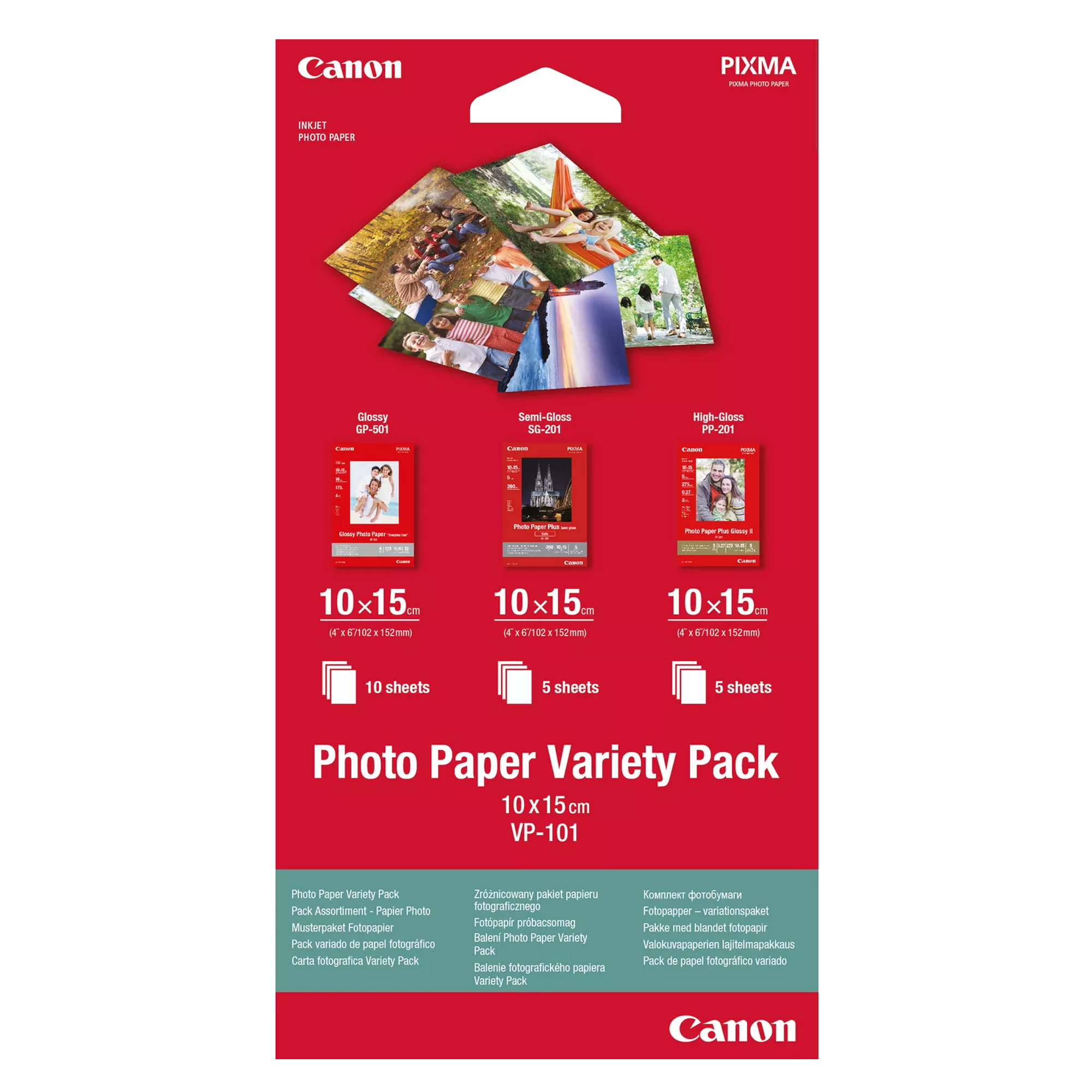 Canon Photo Paper Plus SG-201 - Semi-lucida - 203 x 254 mm - 260 g/m² - 20 fogli carta fotografica - per PIXMA iP3300, iP5300, MP180, MP490, MP510, MP550, MP560, MP600, MP810, MX330, TS7450