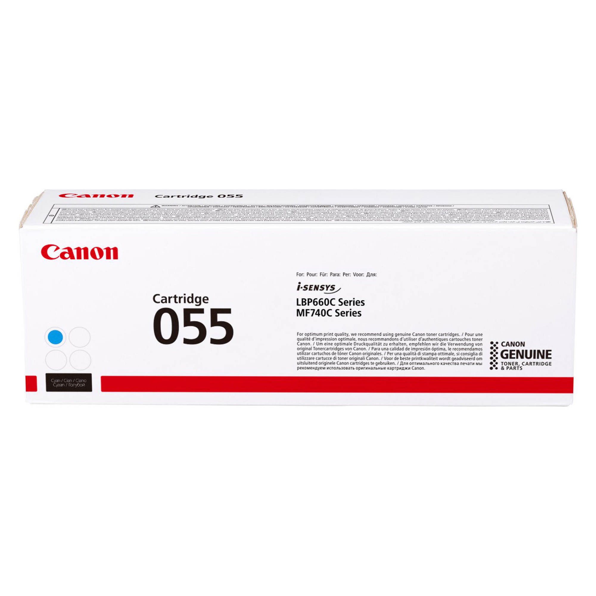Canon 055 - Ciano - originale - cartuccia toner - per imageCLASS LBP664, MF745; i-SENSYS LBP663, LBP664, MF742, MF744, MF746; Satera LBP662