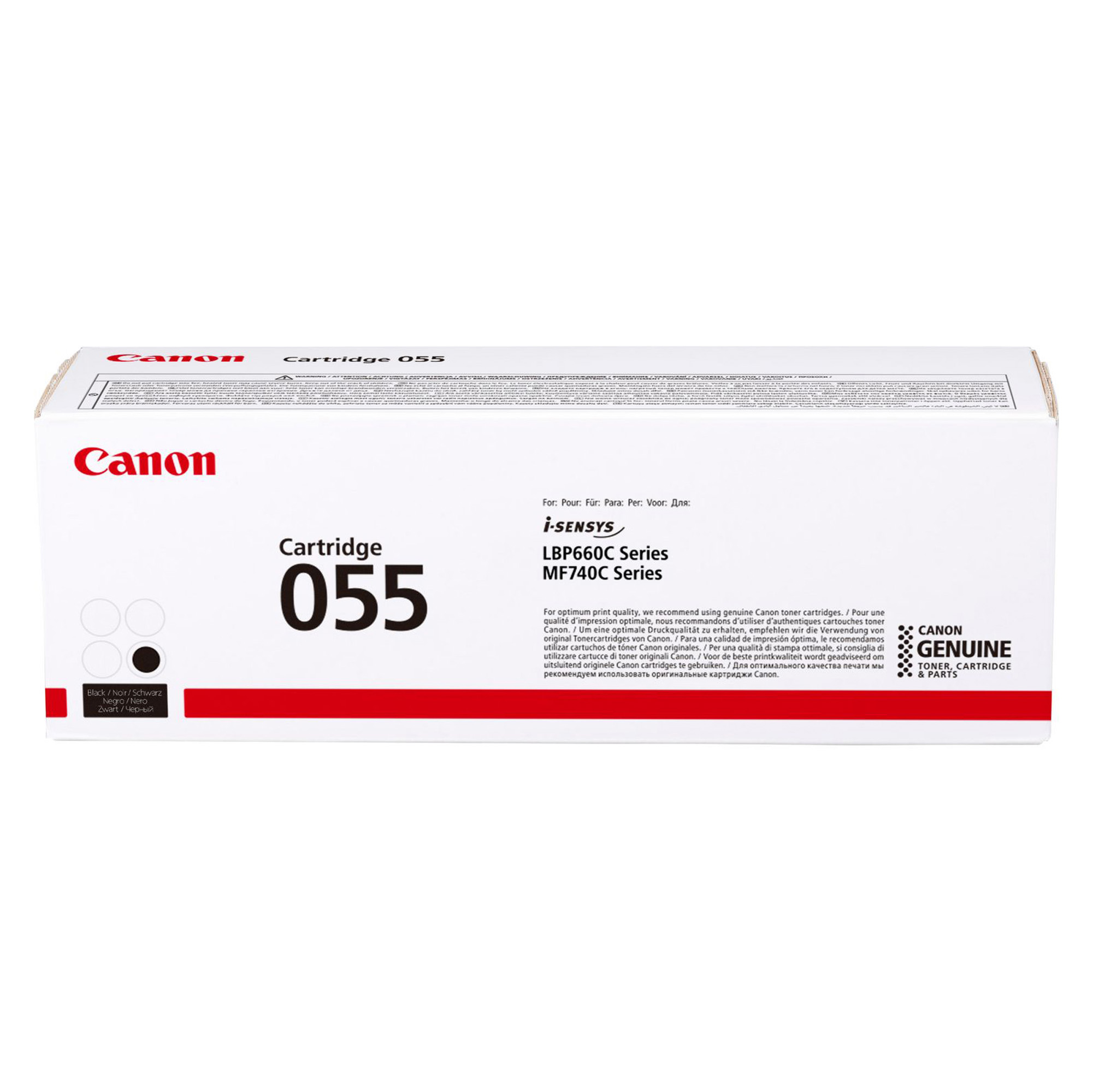 Canon 055 - Nero - originale - cartuccia toner - per imageCLASS LBP664, MF745; i-SENSYS LBP663, LBP664, MF742, MF744, MF746; Satera LBP662