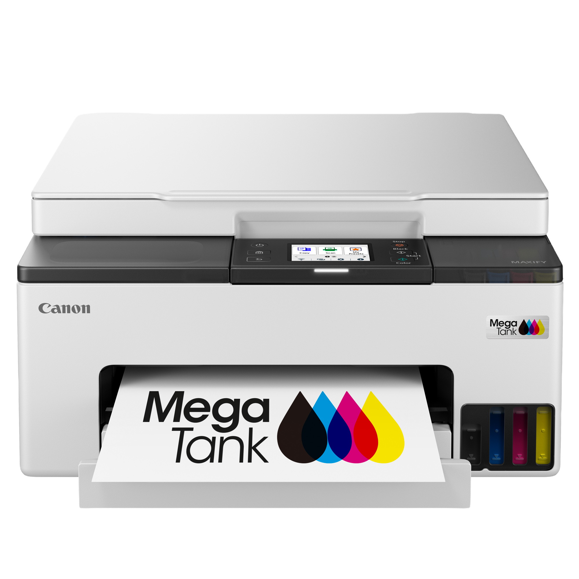 Canon MAXIFY GX1050 - Stampante multifunzione - colore - ink-jet - ricaricabile - Legal (216 x 356 mm)/A4 (210 x 297 mm) (originale) - A4/Legal (supporti) - fino a 15 ipm (stampa) - 250 fogli - USB 2.0, LAN, Wi-Fi(ac)