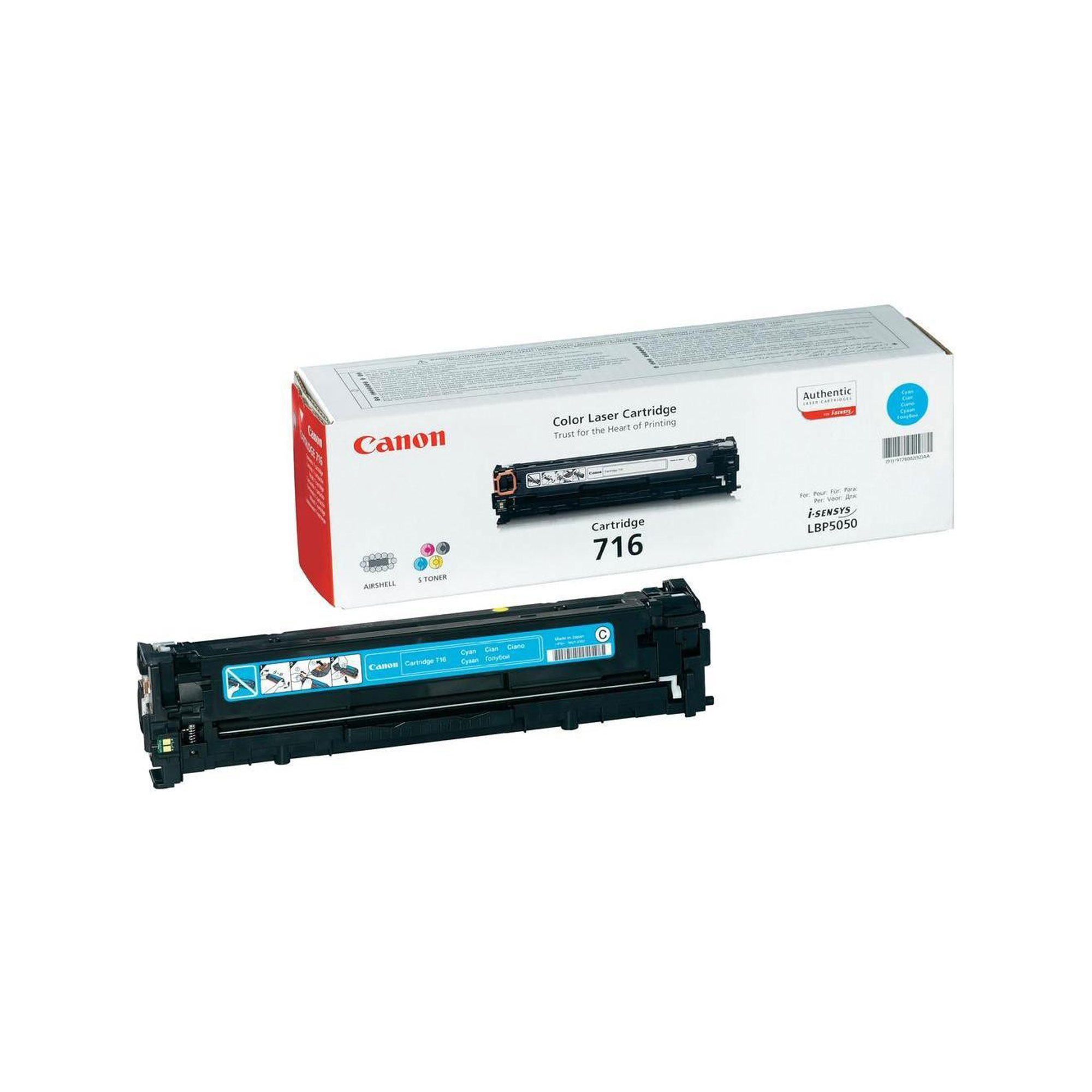 Canon 716 Cyan - Ciano - originale - cartuccia toner - per i-SENSYS LBP5050, LBP5050N, MF8030CN, MF8040Cn, MF8050CN, MF8080Cw