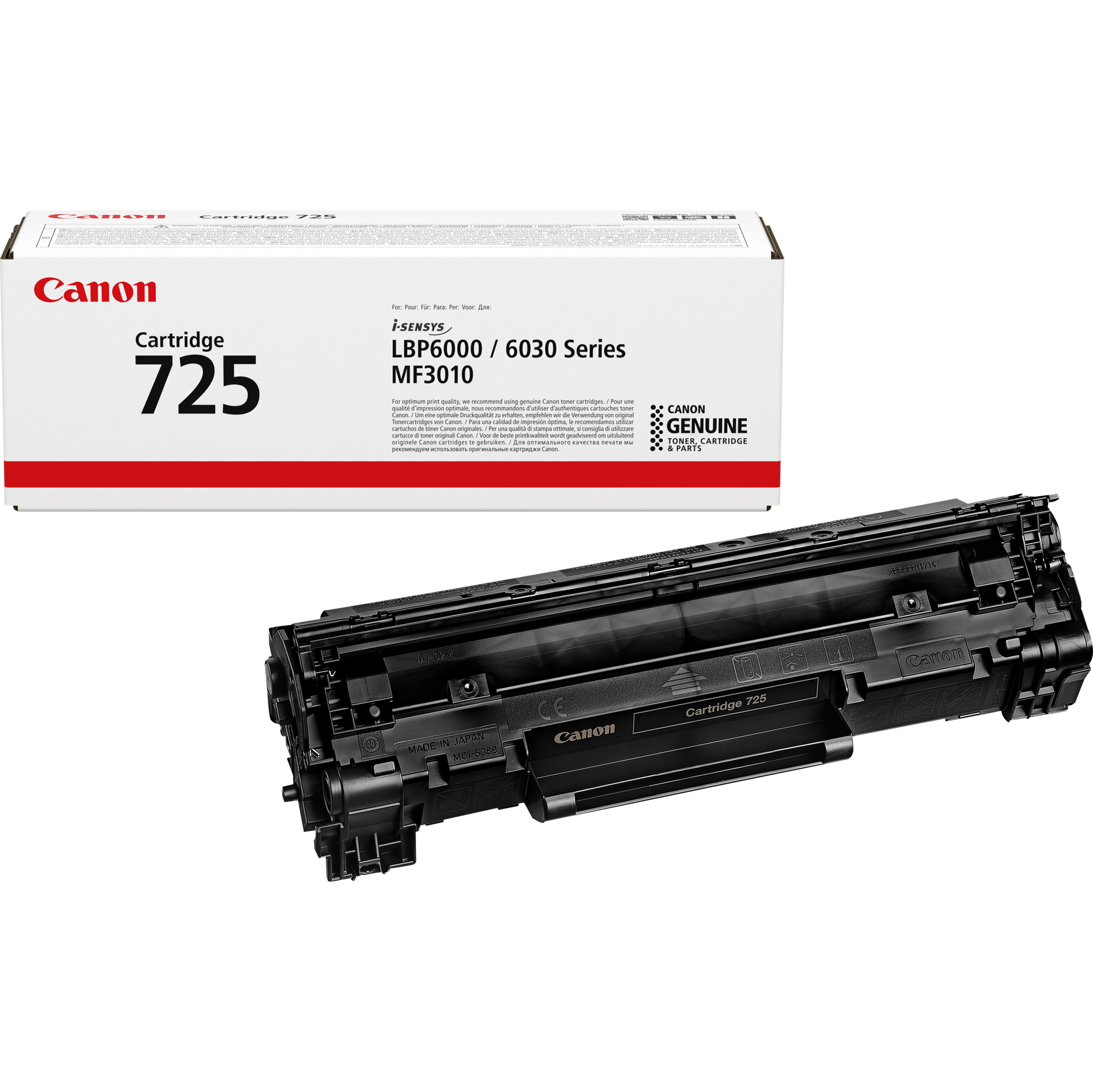 Canon CRG-725 - Nero - originale - cartuccia toner - per i-SENSYS LBP6000, LBP6000B, LBP6020, LBP6020B, LBP6030, LBP6030B, LBP6030w, MF3010