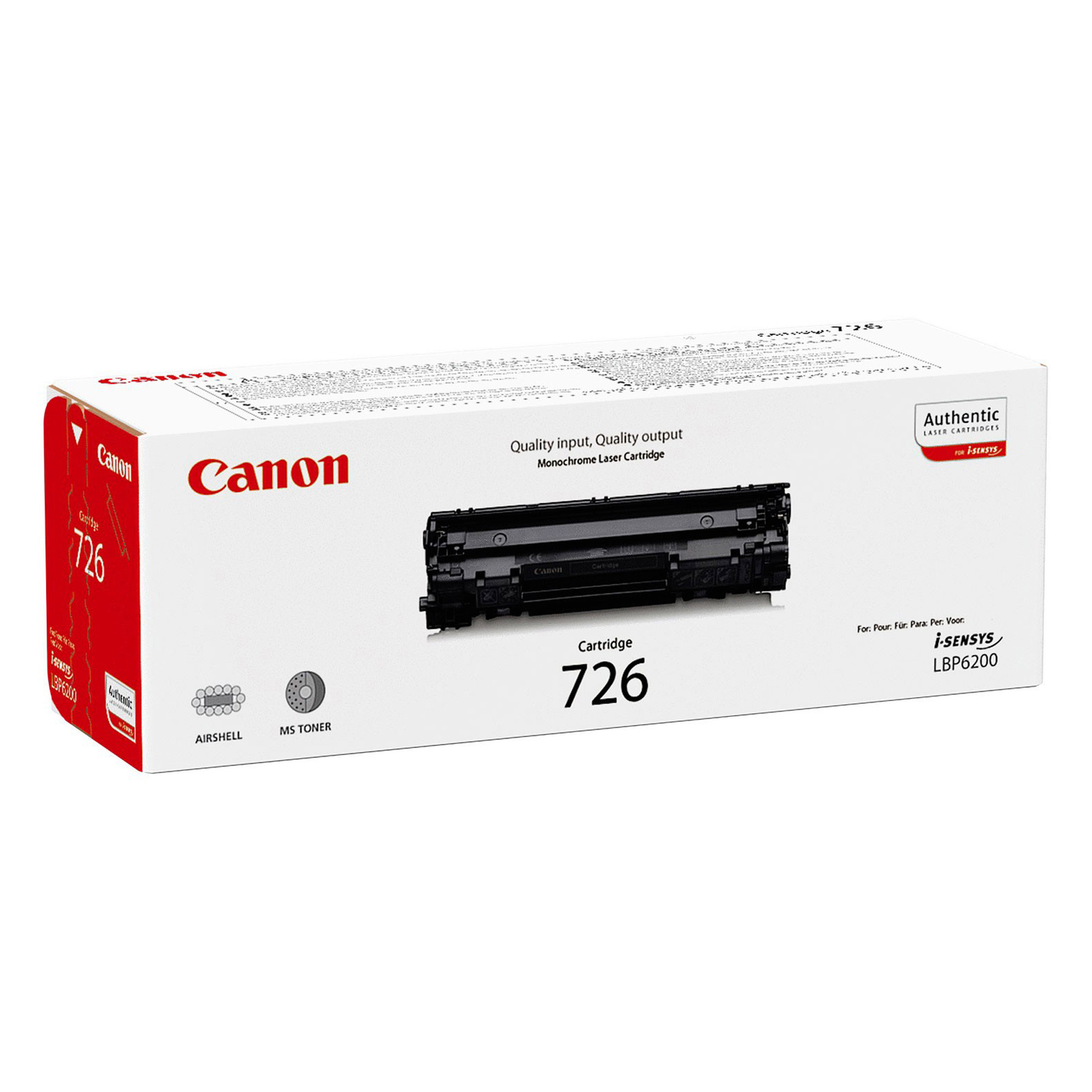 Canon CRG-726 - Nero - originale - cartuccia toner - per i-SENSYS LBP6200d, LBP6230dw