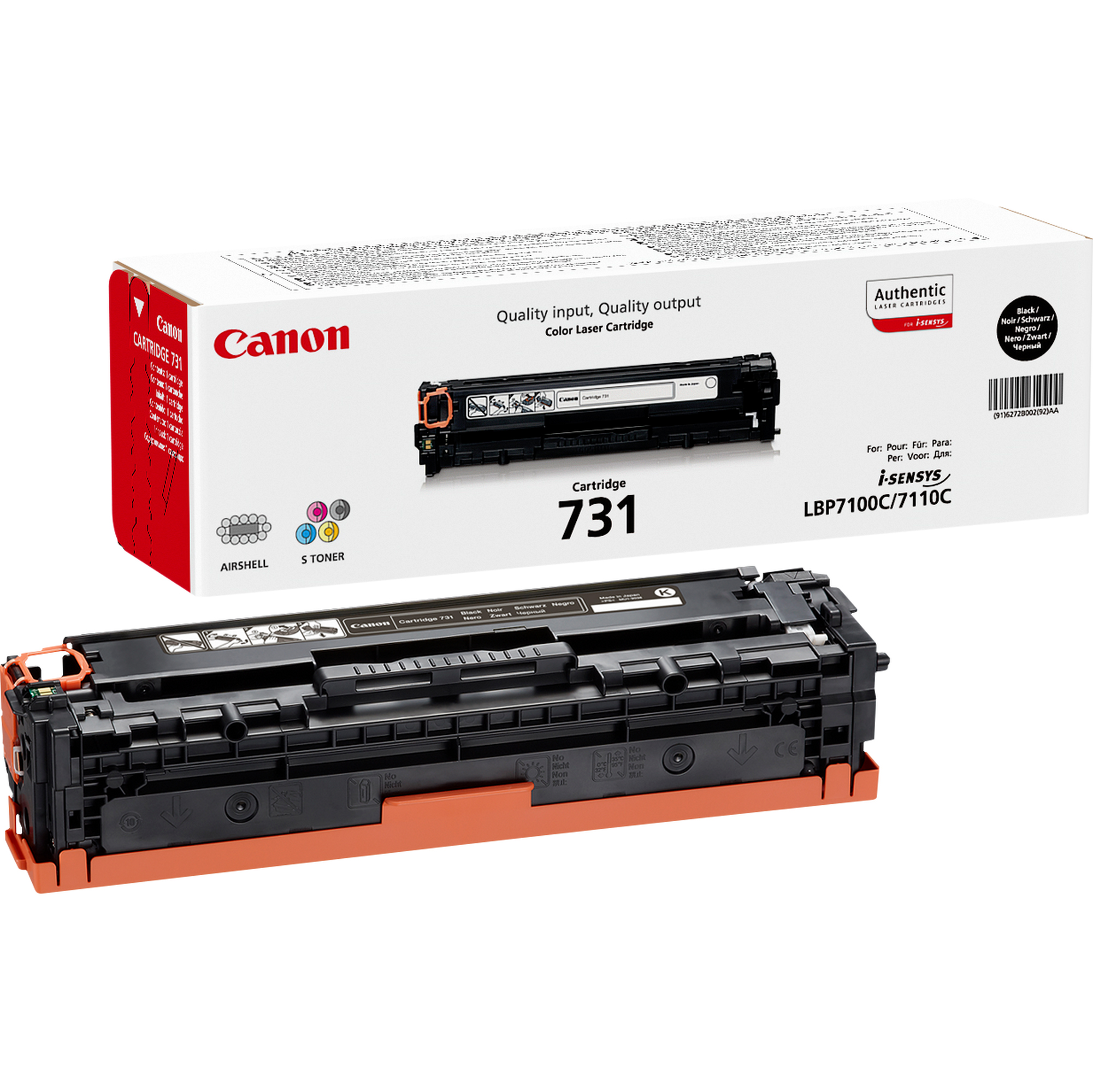 Canon 731 BK - Nero - originale - cartuccia toner - per i-SENSYS LBP7100Cn, LBP7110Cw, MF623Cn, MF628Cw, MF8230Cn, MF8280Cw
