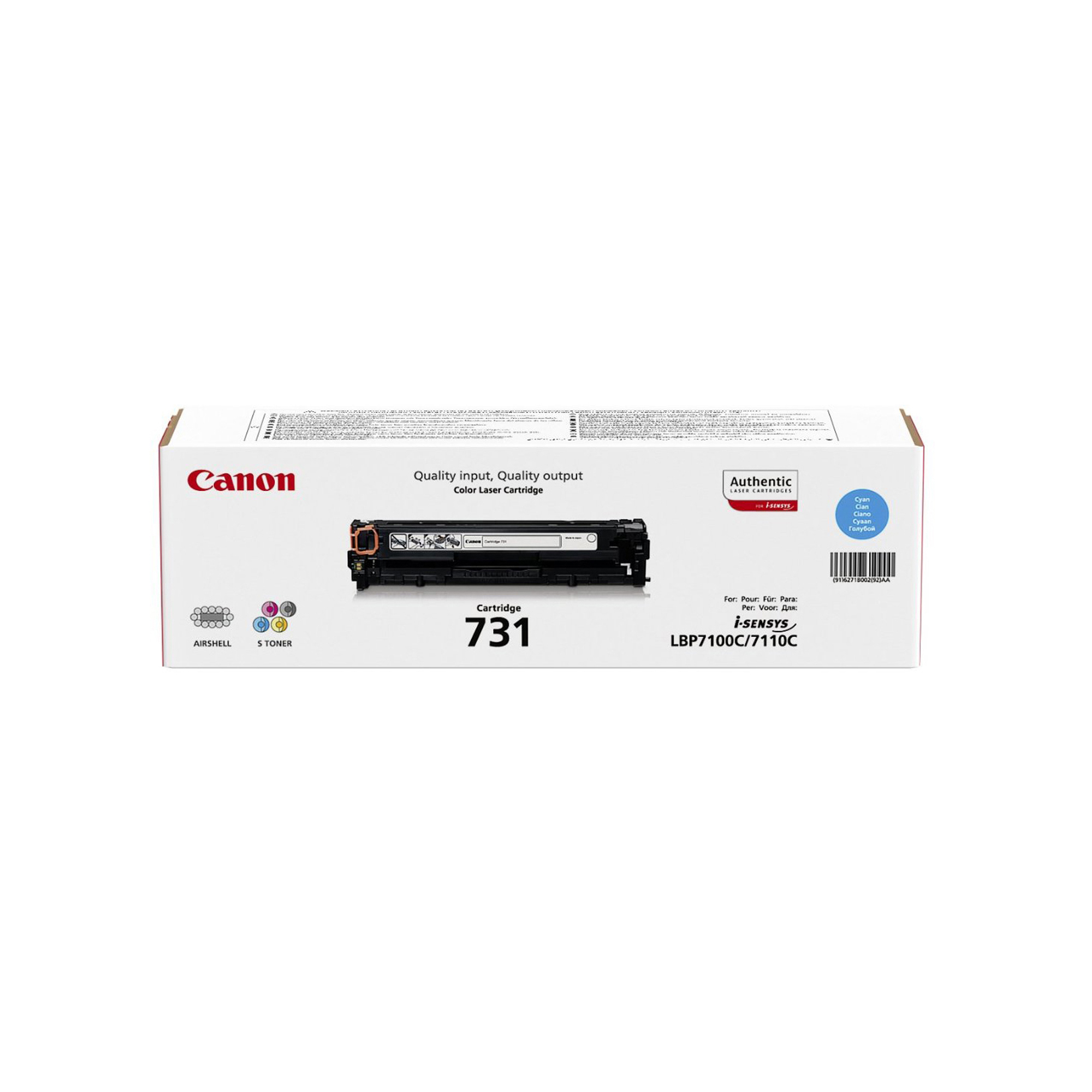 Canon 731 C - Ciano - originale - cartuccia toner - per i-SENSYS LBP7100Cn, LBP7110Cw, MF623Cn, MF628Cw, MF8230Cn, MF8280Cw