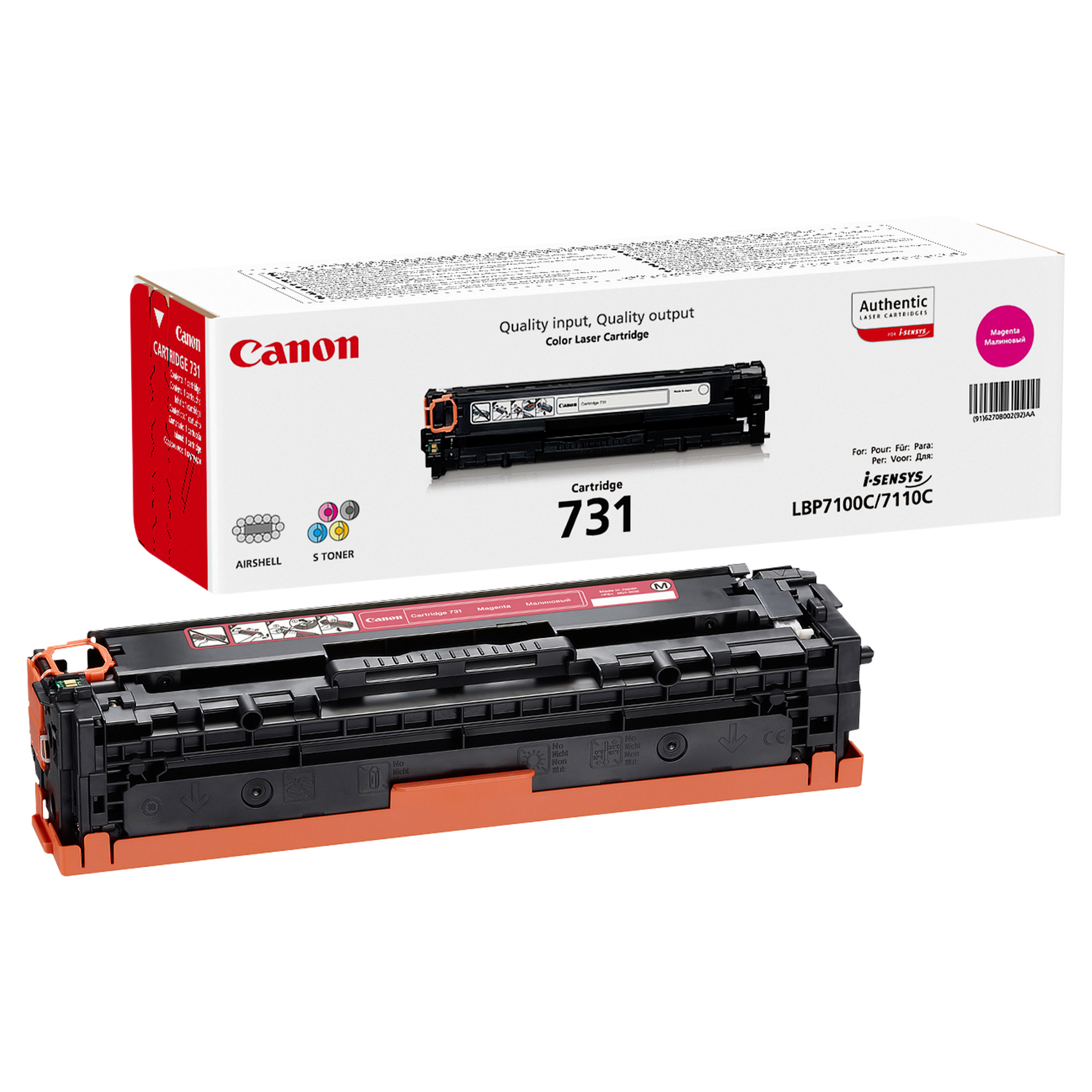 Canon 731 M - Magenta - originale - cartuccia toner - per i-SENSYS LBP7100Cn, LBP7110Cw, MF623Cn, MF628Cw, MF8230Cn, MF8280Cw