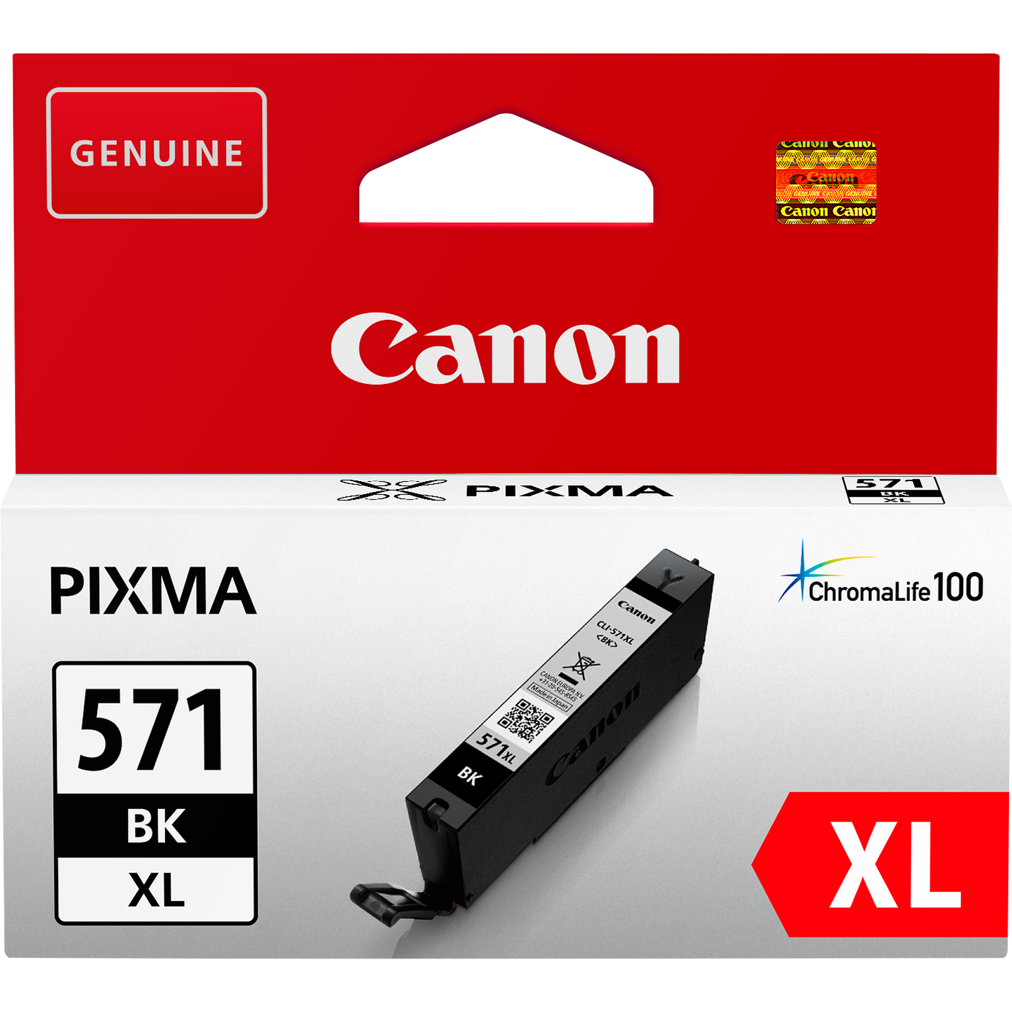 Canon CLI-571BK XL - 11 ml - Alta resa - nero - originale - serbatoio inchiostro - per PIXMA TS5051, TS5053, TS5055, TS6050, TS6051, TS6052, TS8051, TS8052, TS9050, TS9055
