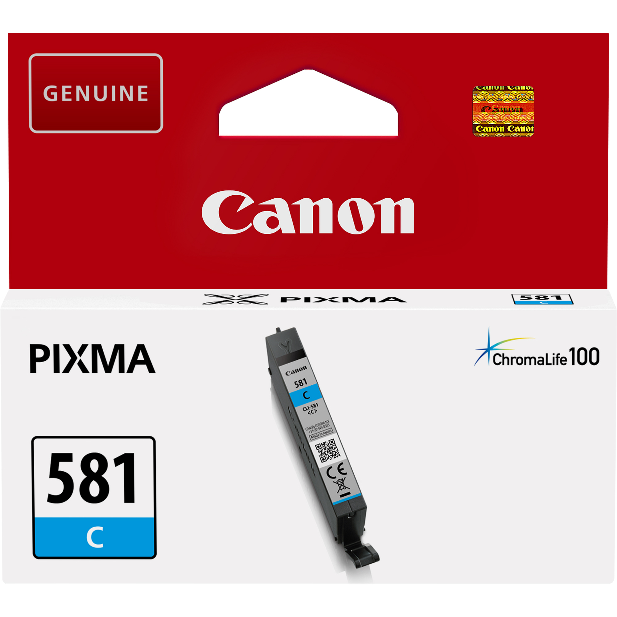 Canon CLI-581C - 5.6 ml - ciano - originale - serbatoio inchiostro - per PIXMA TS6251, TS6350, TS6351, TS705, TS8252, TS8350, TS8351, TS8352, TS9550, TS9551
