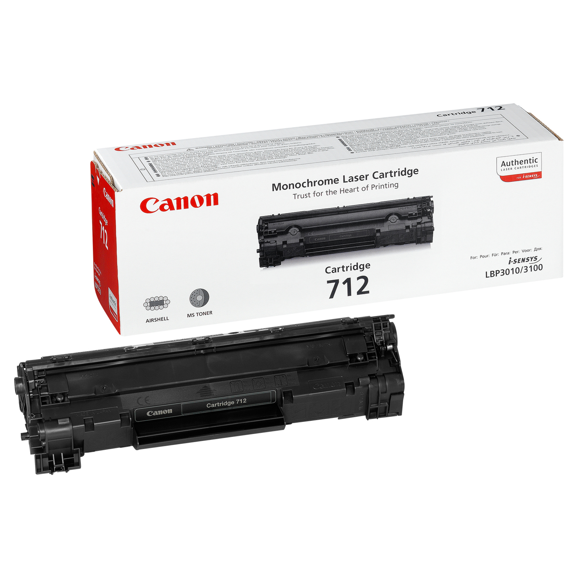 Canon 712 - Nero - originale - cartuccia toner - per i-SENSYS LBP3010, LBP3100