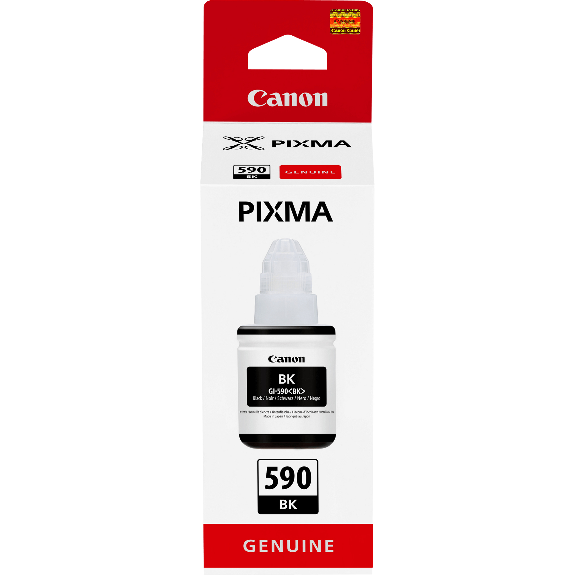 Canon GI 590 BK - 135 ml - nero - originale - ricarica inchiostro - per PIXMA G1501, G1510, G2500, G2501, G2510, G3410, G3500, G3501, G3510, G4410, G4500, G4511
