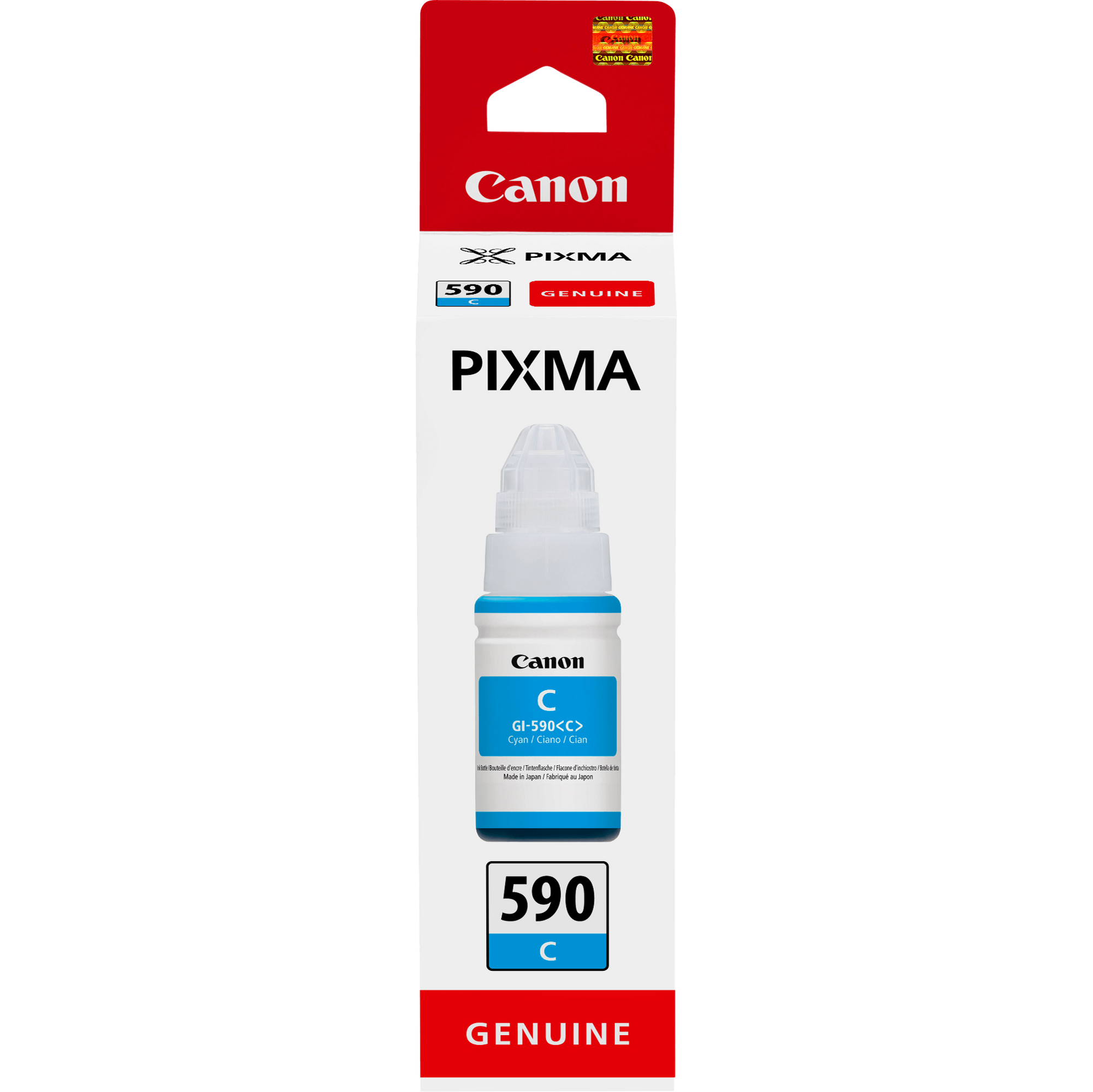 Canon GI 590 C - 70 ml - ciano - originale - ricarica inchiostro - per PIXMA G1501, G1510, G2500, G2501, G2510, G3410, G3500, G3501, G3510, G4410, G4500, G4511