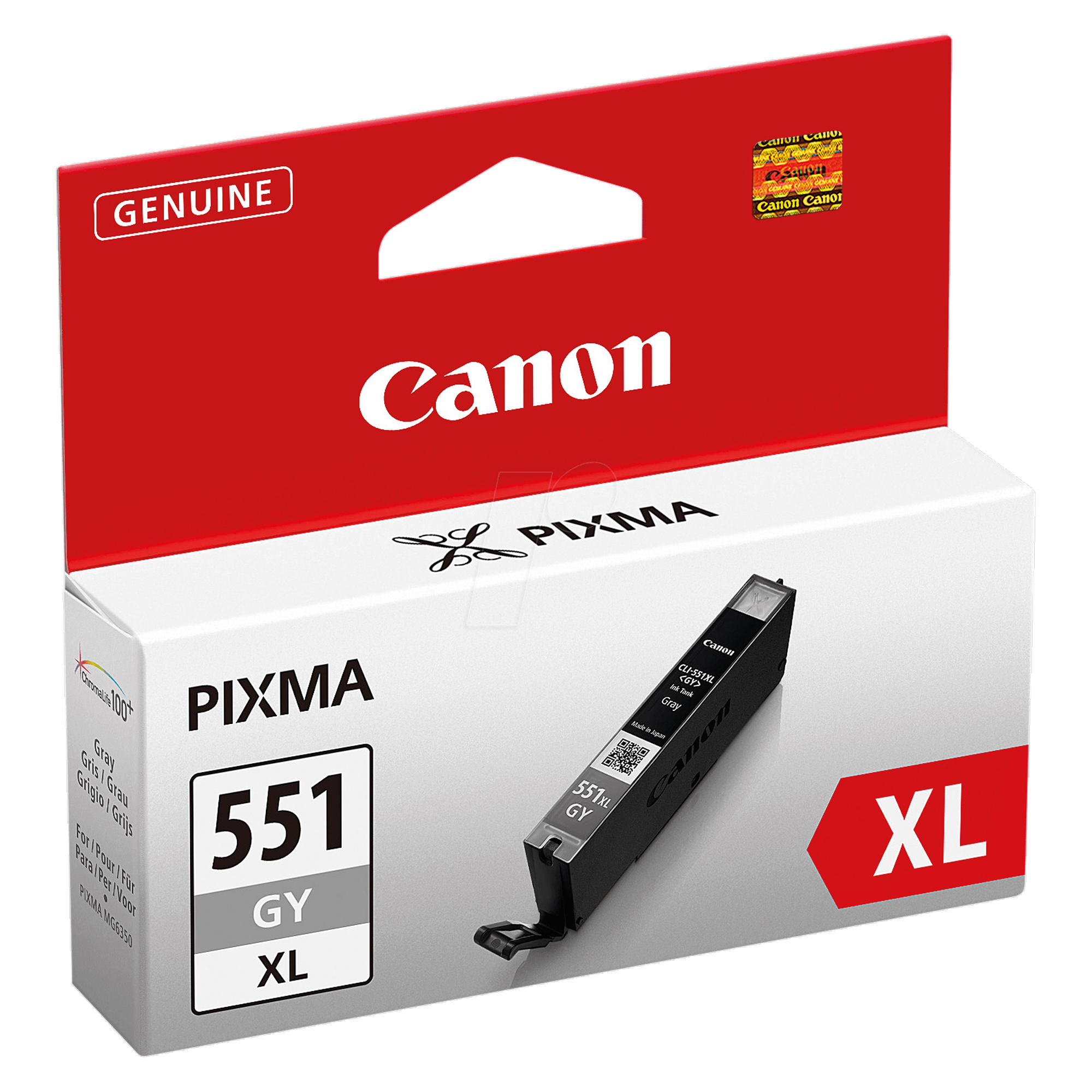 Canon CLI-551GY XL - Alta resa - grigio - originale - serbatoio inchiostro - per PIXMA iP8750, iX6850, MG5655, MG6350, MG6450, MG7150, MG7550
