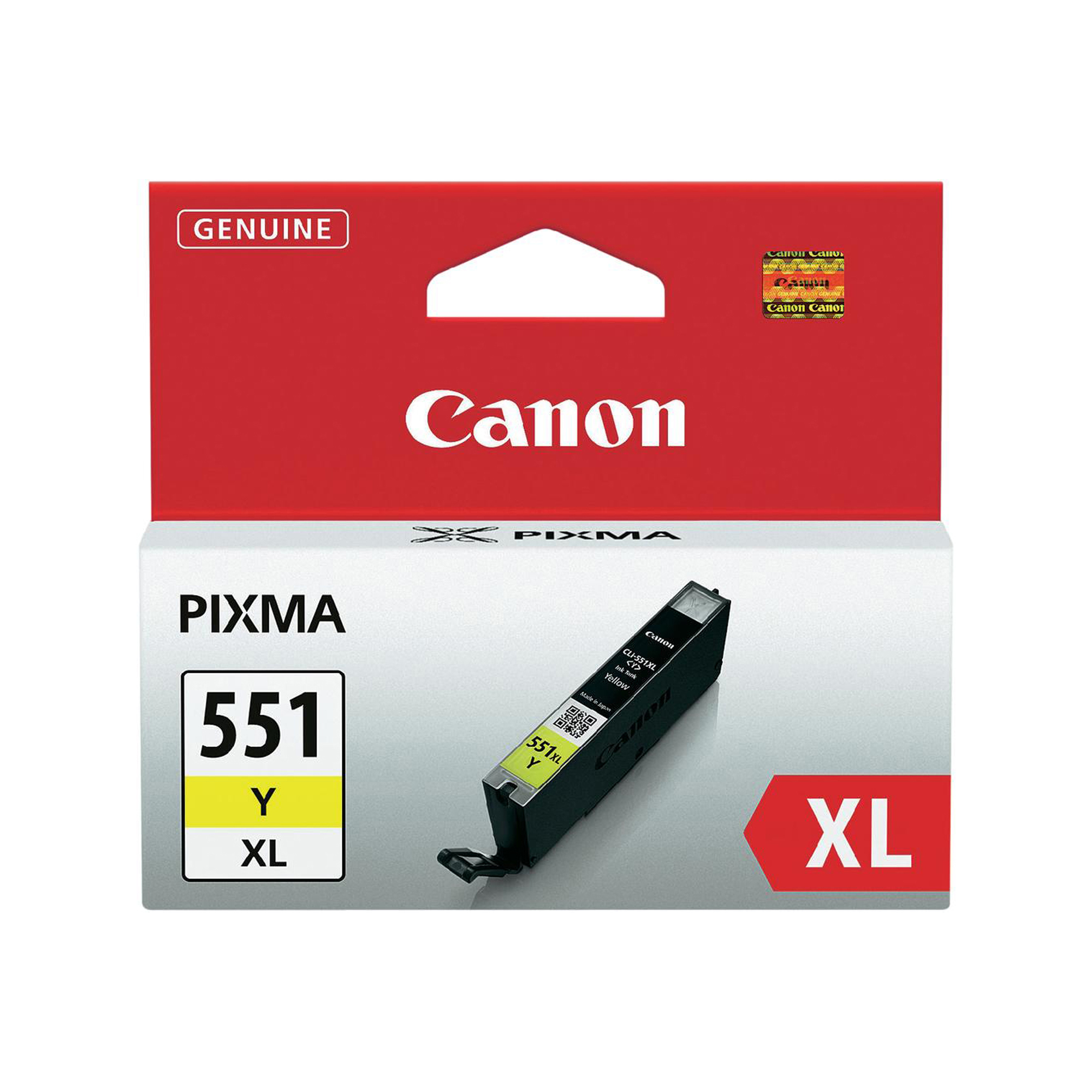 Canon CLI-551Y XL - 11 ml - Alta resa - giallo - originale - serbatoio inchiostro - per PIXMA iP8750, iX6850, MG5550, MG5650, MG5655, MG6450, MG6650, MG7150, MG7550, MX725, MX925