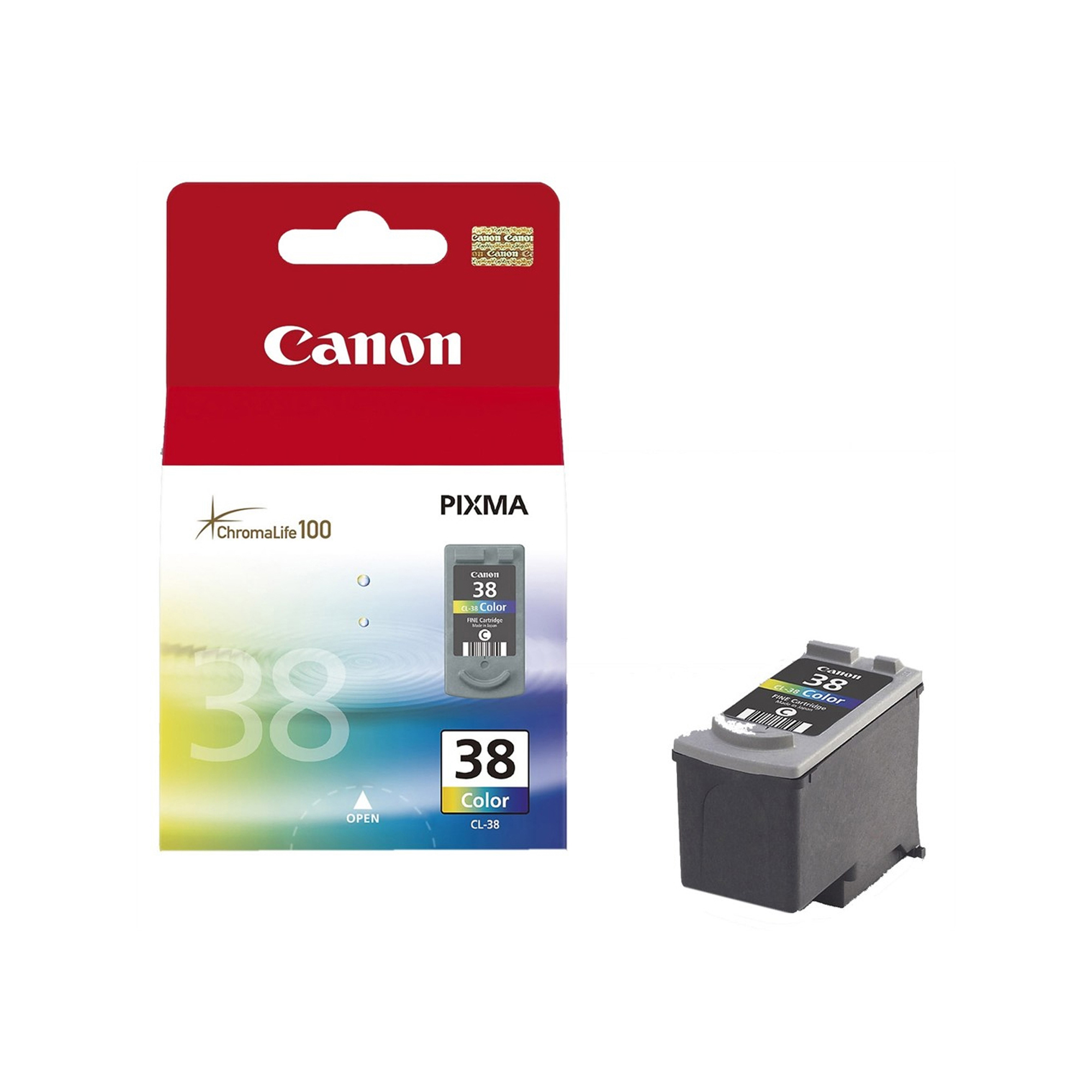 Canon CL-38 - 9 ml - colore (ciano, magenta, giallo) - originale - cartuccia d'inchiostro - per PIXMA iP1800, iP1900, iP2500, iP2600, MP140, MP190, MP210, MP220, MP470, MX300, MX310