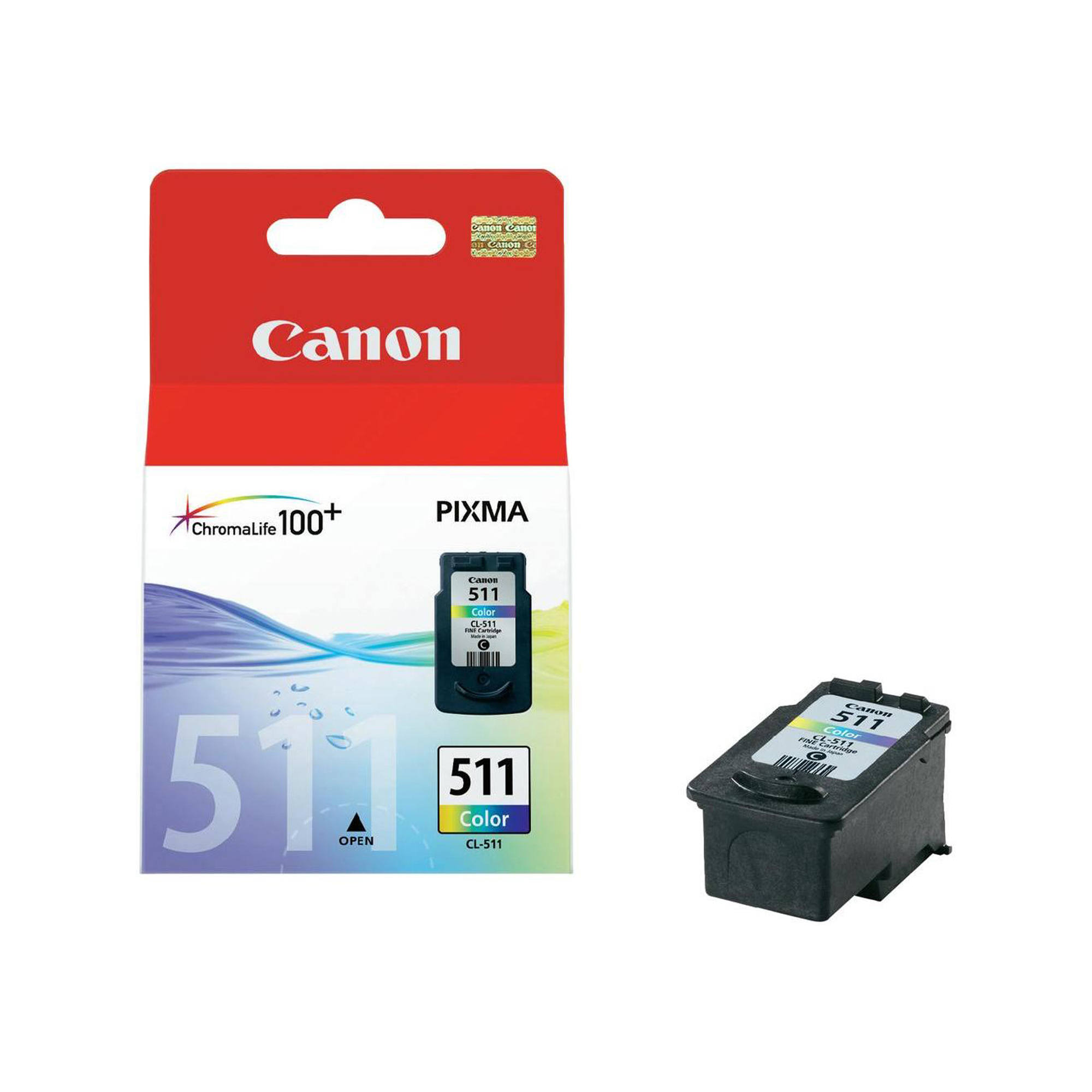 Canon CL-511 - 9 ml - colore (ciano, magenta, giallo) - originale - cartuccia d'inchiostro - per PIXMA MP230, MP237, MP252, MP258, MP272, MP280, MP282, MP495, MP499, MX360, MX410, MX420