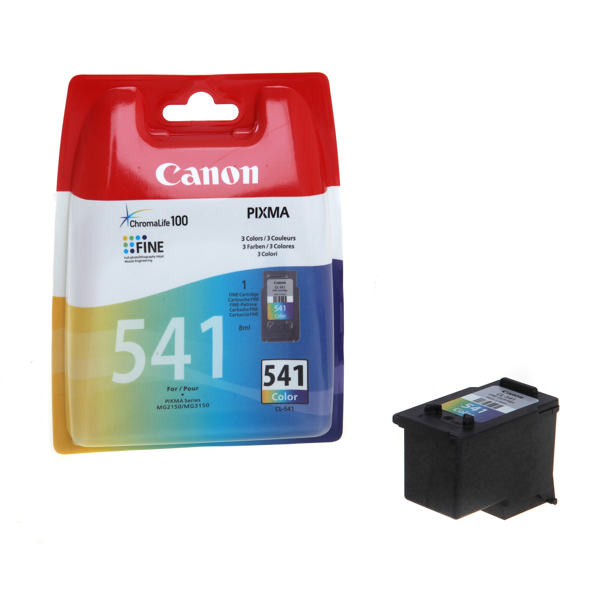 Canon CL-541 - 8 ml - colore (ciano, magenta, giallo) - originale - cartuccia d'inchiostro - per PIXMA MG3150, MG3510, MG3550, MG3650, MG4250, MX395, MX475, MX525, MX535, TS5150, TS5151