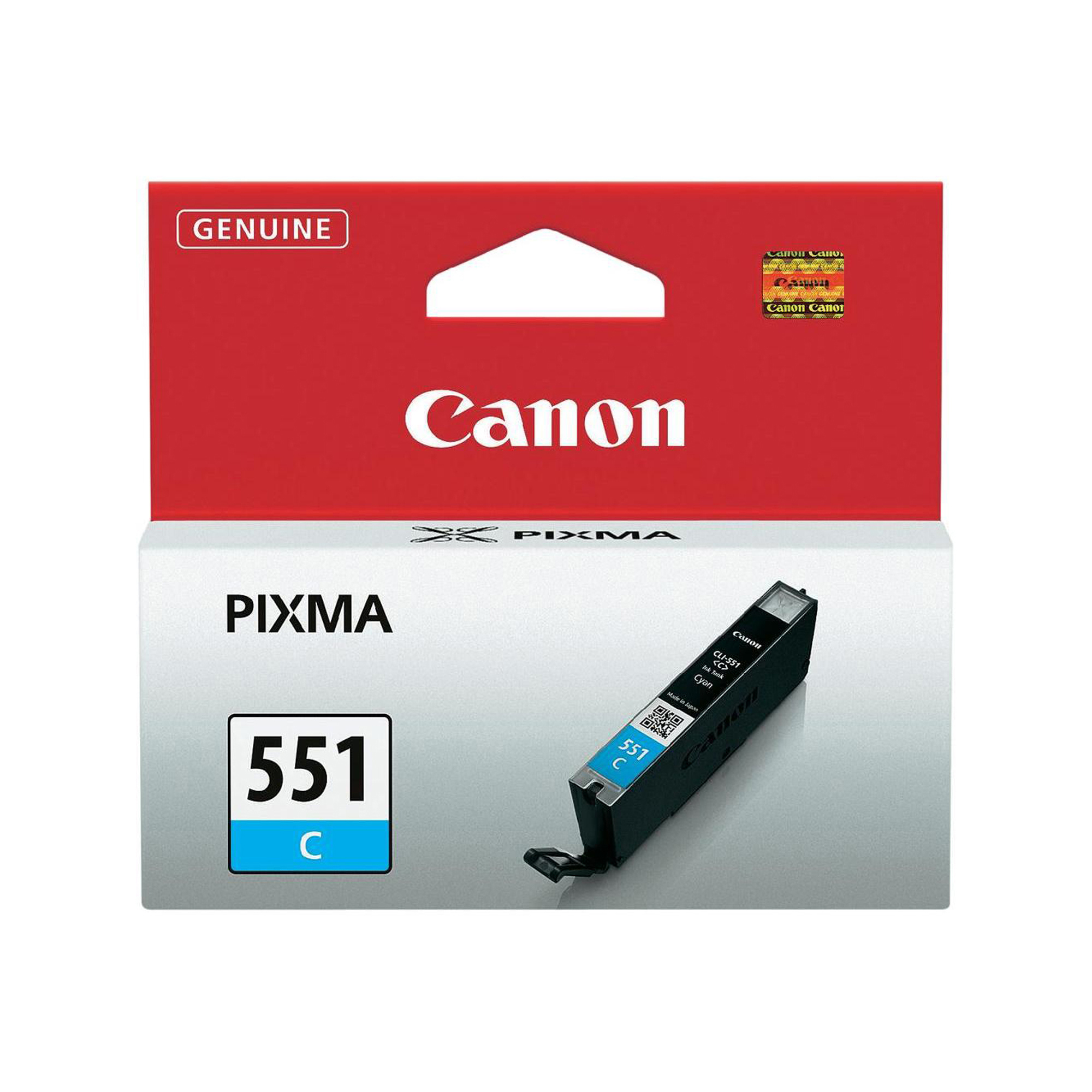 Canon CLI-551C - 7 ml - ciano - originale - serbatoio inchiostro - per PIXMA iP8750, iX6850, MG5550, MG5650, MG5655, MG6450, MG6650, MG7150, MG7550, MX725, MX925