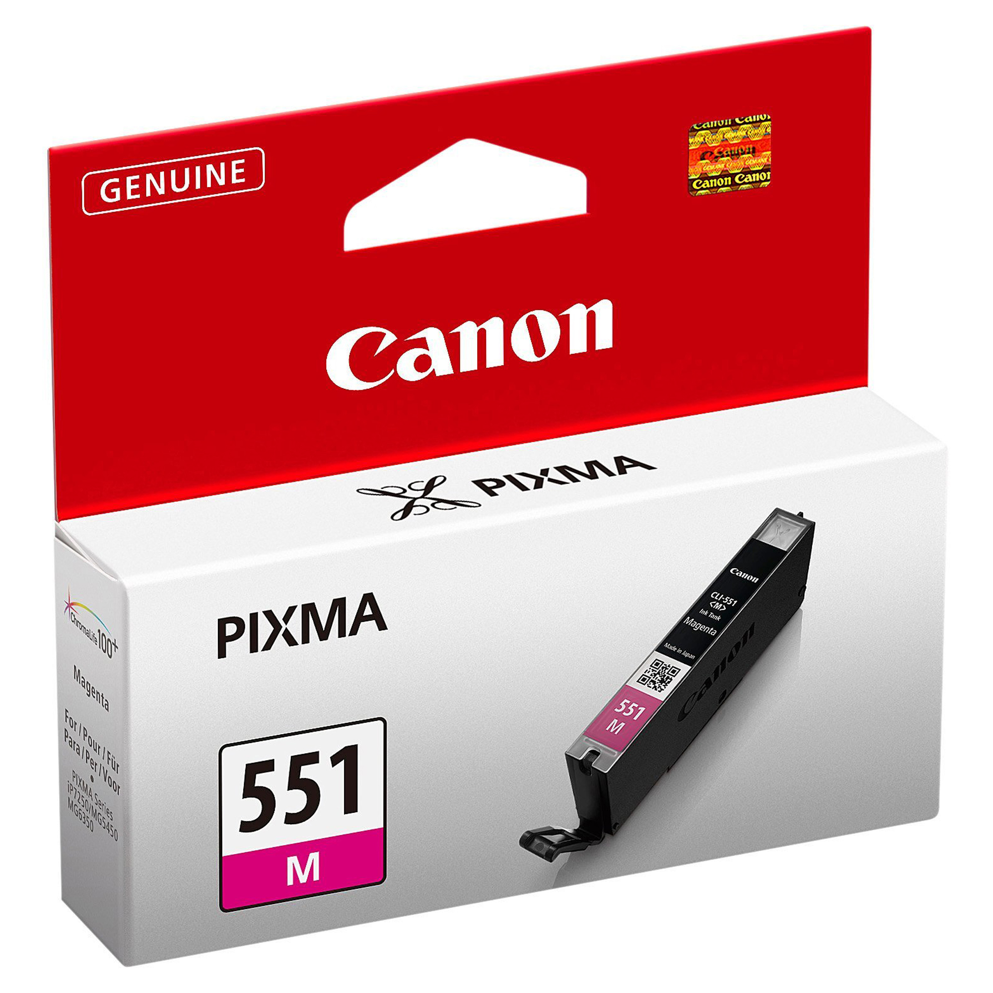 Canon CLI-551M - 7 ml - magenta - originale - serbatoio inchiostro - per PIXMA iP8750, iX6850, MG5550, MG5650, MG5655, MG6450, MG6650, MG7150, MG7550, MX725, MX925