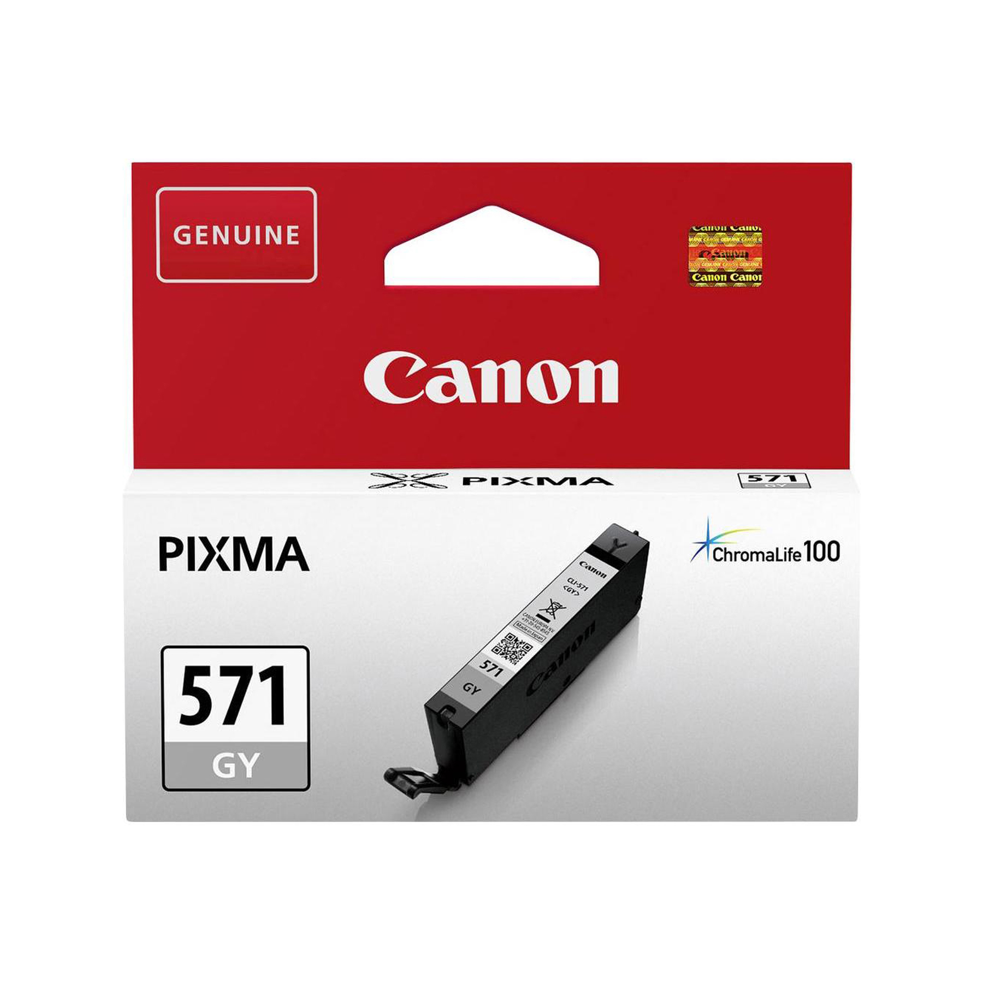 Canon CLI-571GY - 7 ml - grigio - originale - serbatoio inchiostro - per PIXMA MG7750, MG7751, MG7752, MG7753, TS8050, TS8051, TS8052, TS8053, TS9050, TS9055