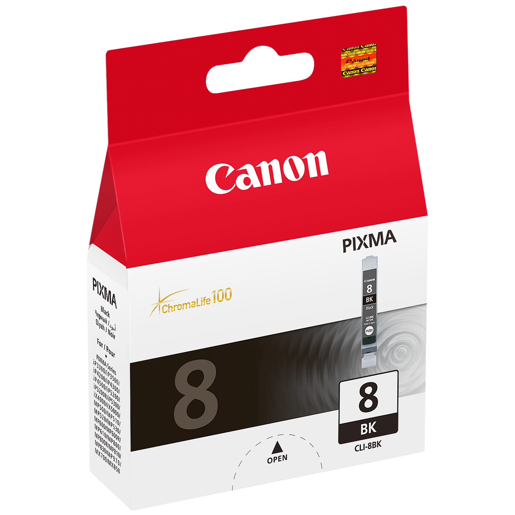 Canon CLI-8BK - 13 ml - nero - originale - serbatoio inchiostro - per PIXMA iP4300, iP4500, iP5300, MP520, MP600, MP610, MP810, MP960, MP970, MX850, Pro9000