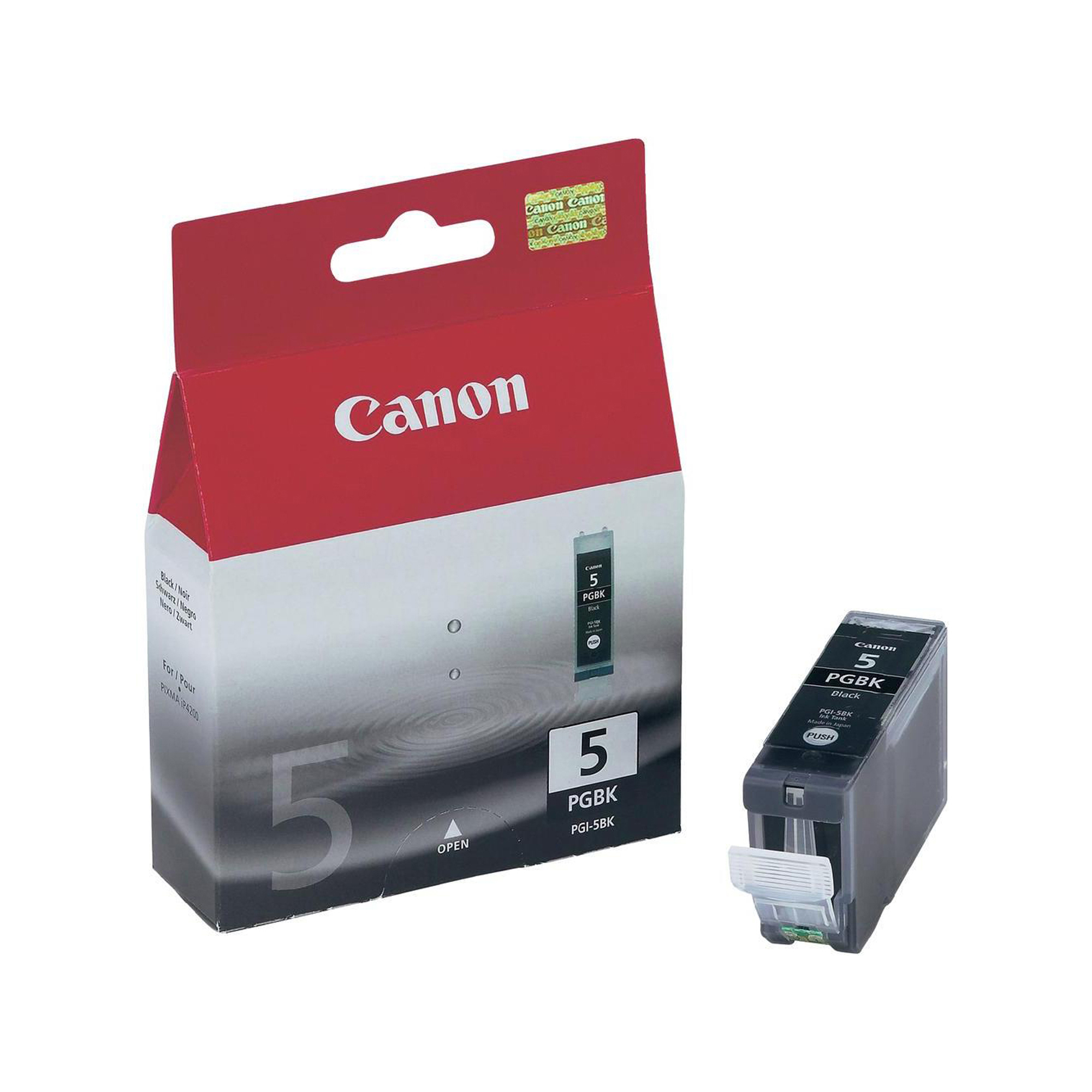 Canon PGI-5BK - 26 ml - pigmento nero - originale - serbatoio inchiostro - per PIXMA iP3500, iP4500, iP5300, MP510, MP520, MP600, MP610, MP810, MP960, MP970, MX700