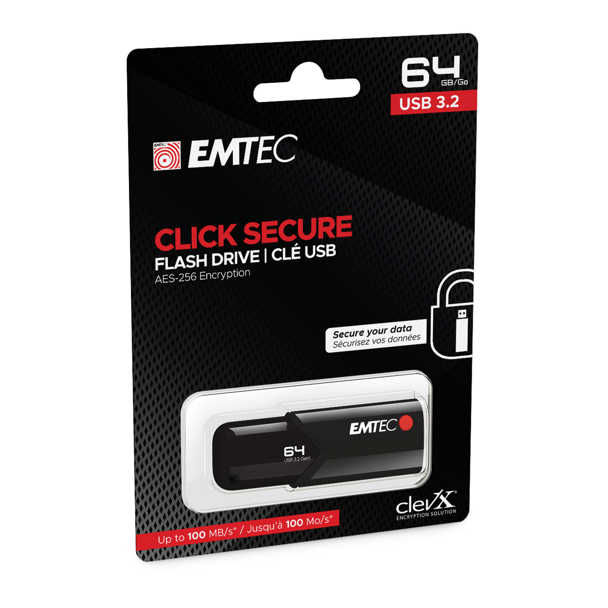 Emtec - Memoria USB B120 Click&Secure - ECMMD64GB123 …