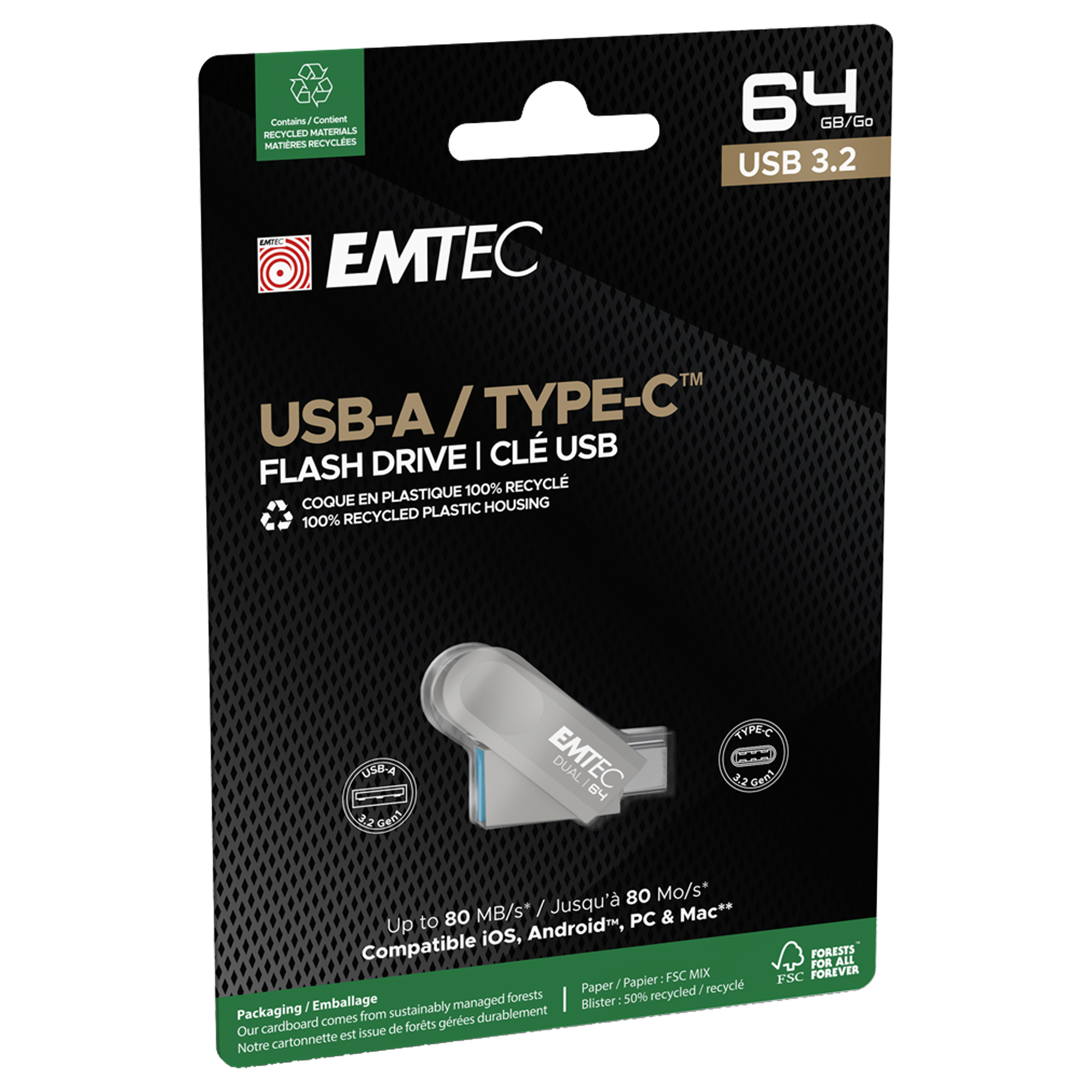 Emtec - Memoria Dual USB3.2 to Type-C - …
